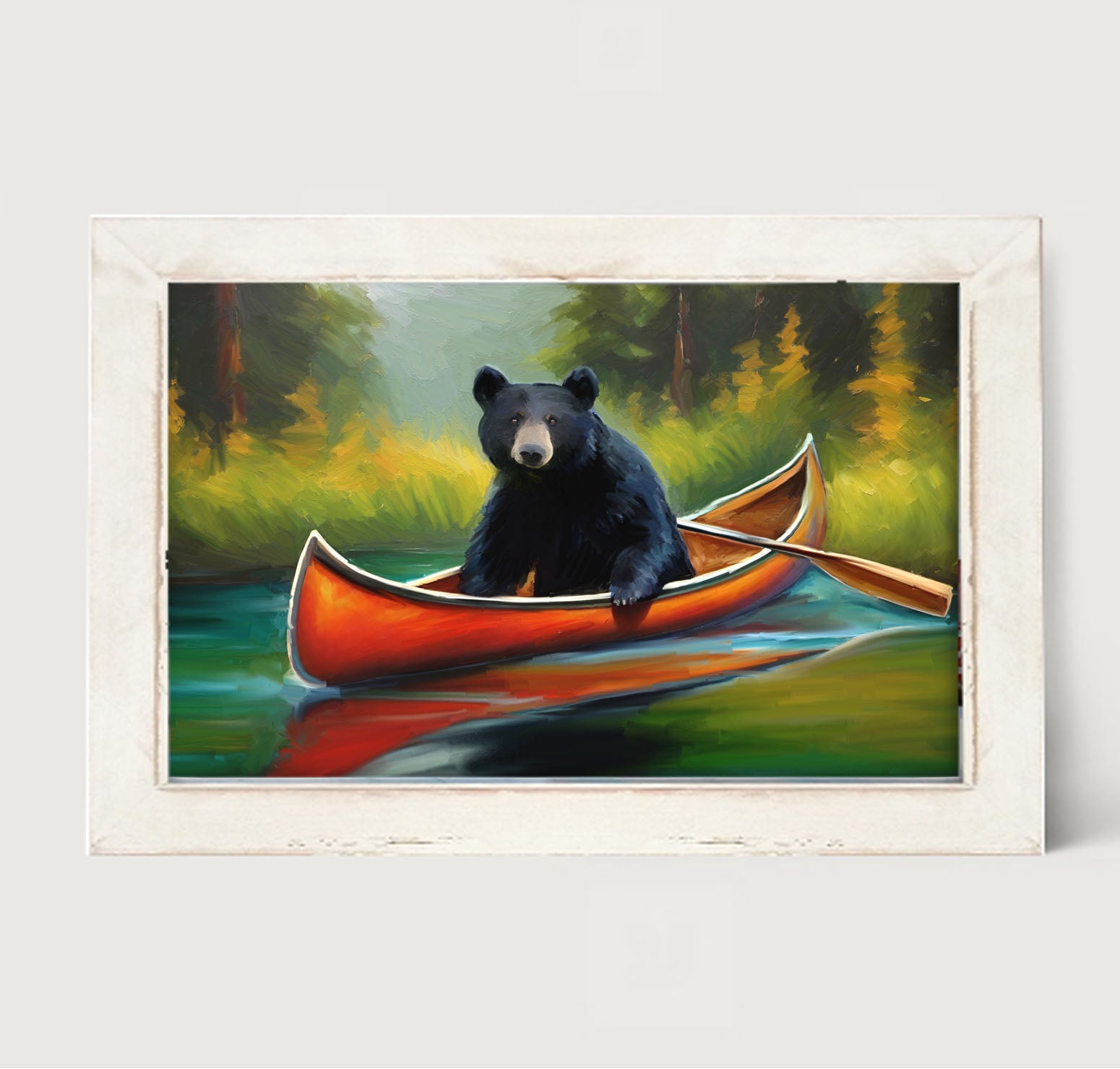 Black Bear in canoe