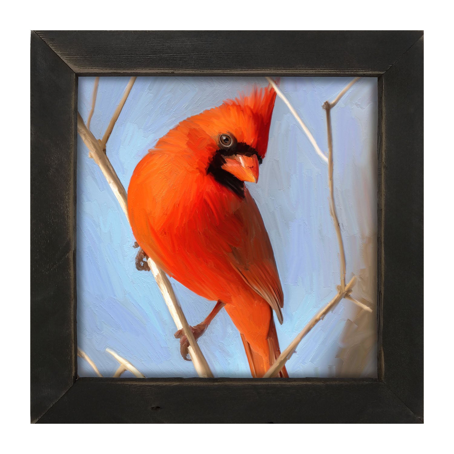 Bright Red Cardinal - Framed art