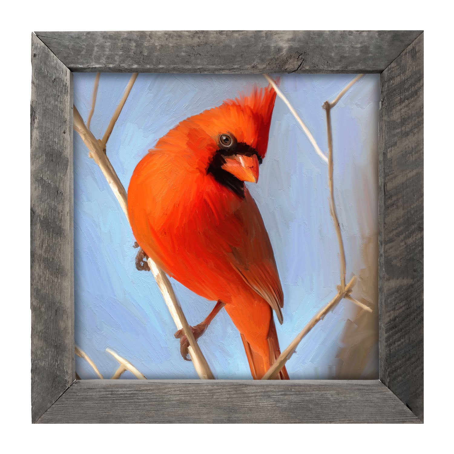 Bright Red Cardinal - Framed art