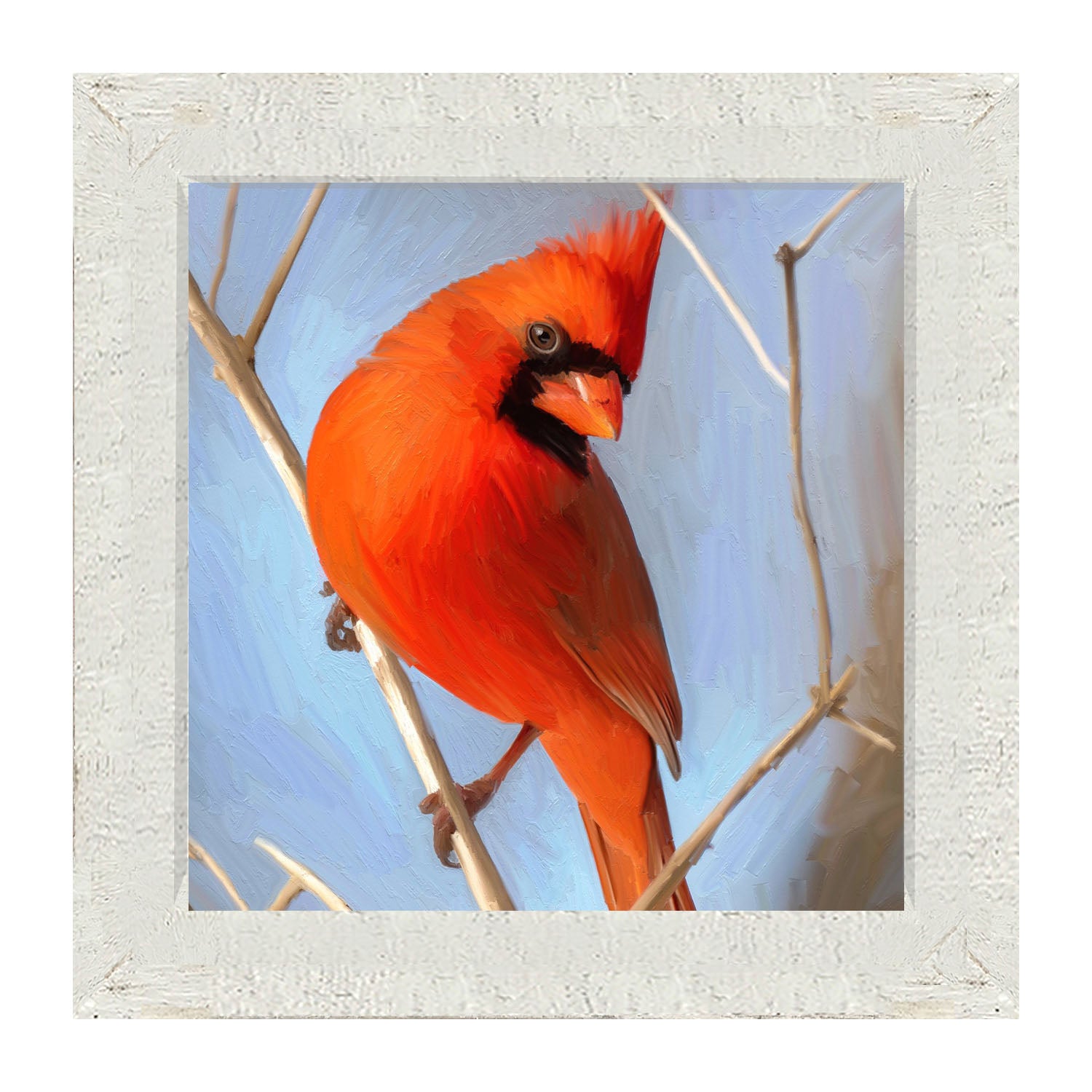 Bright Red Cardinal - Framed art