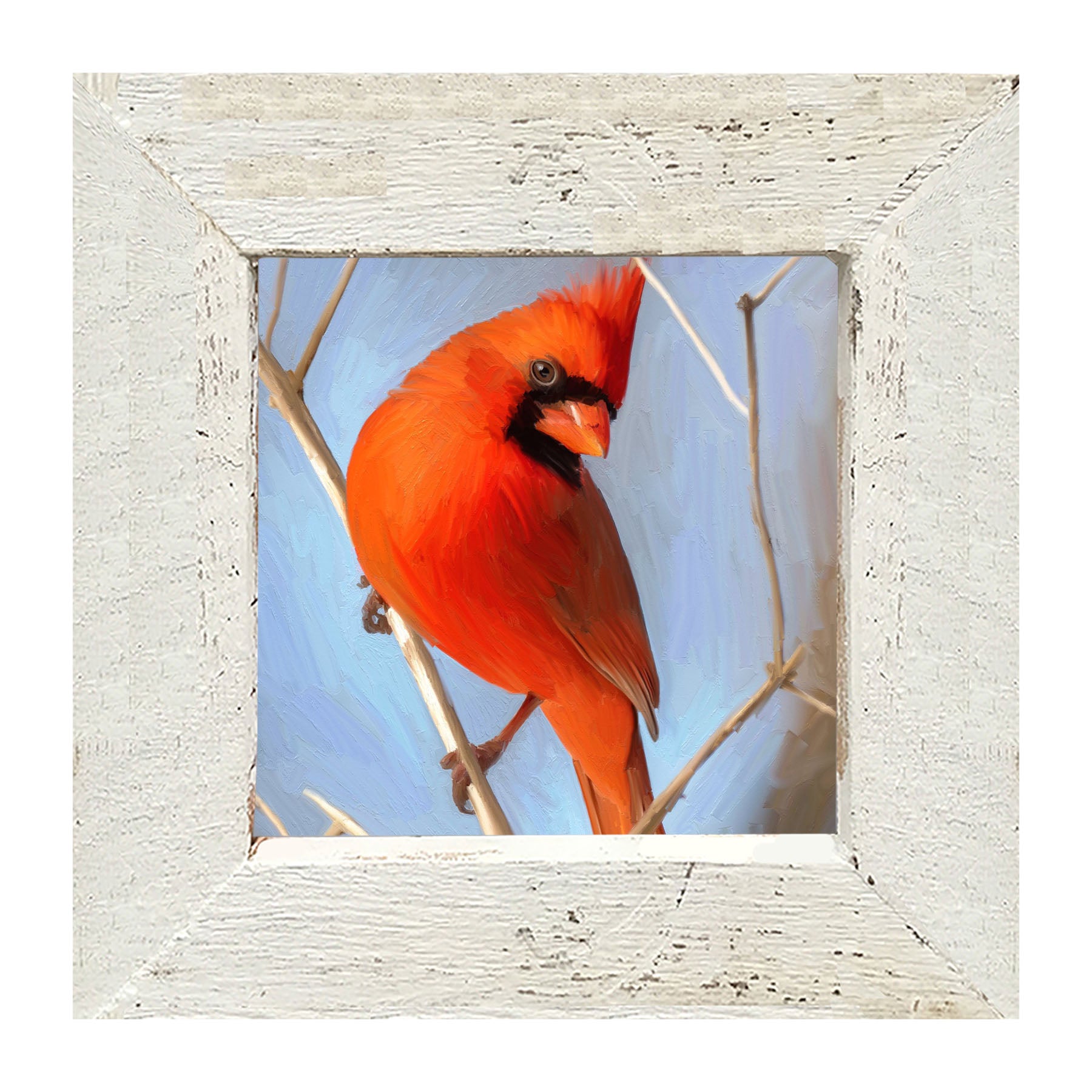 Bright Red Cardinal - Framed art