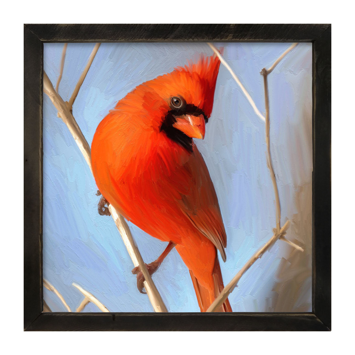 Bright Red Cardinal - Framed art