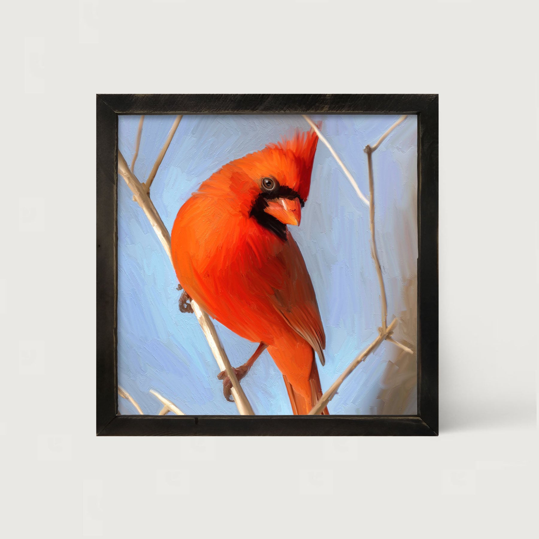 Bright Red Cardinal - Framed art