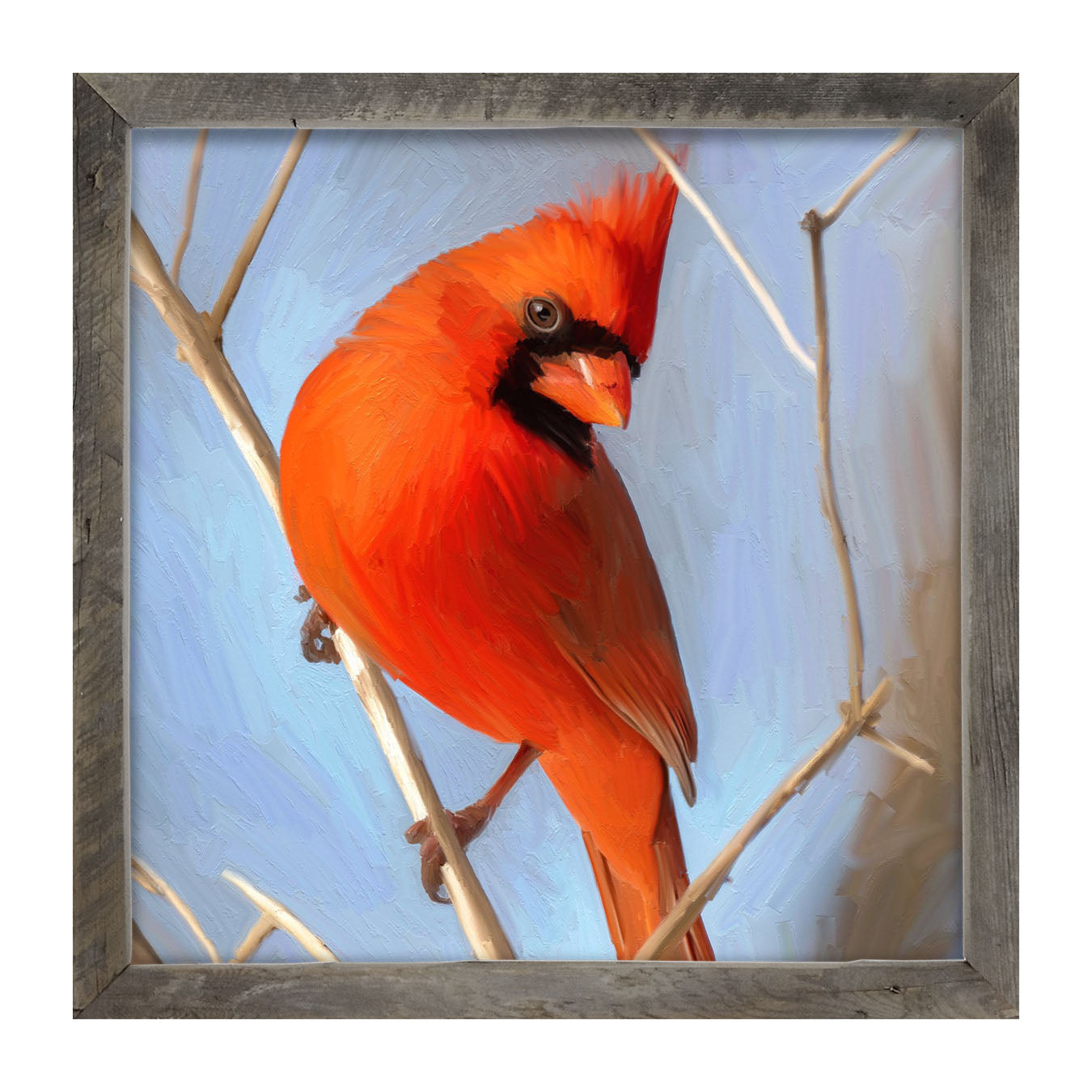 Bright Red Cardinal - Framed art