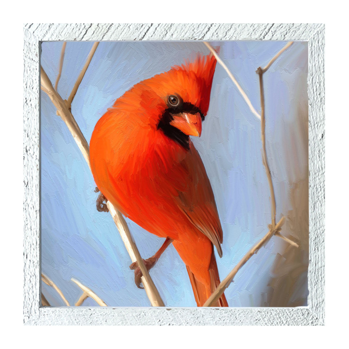 Bright Red Cardinal - Framed art