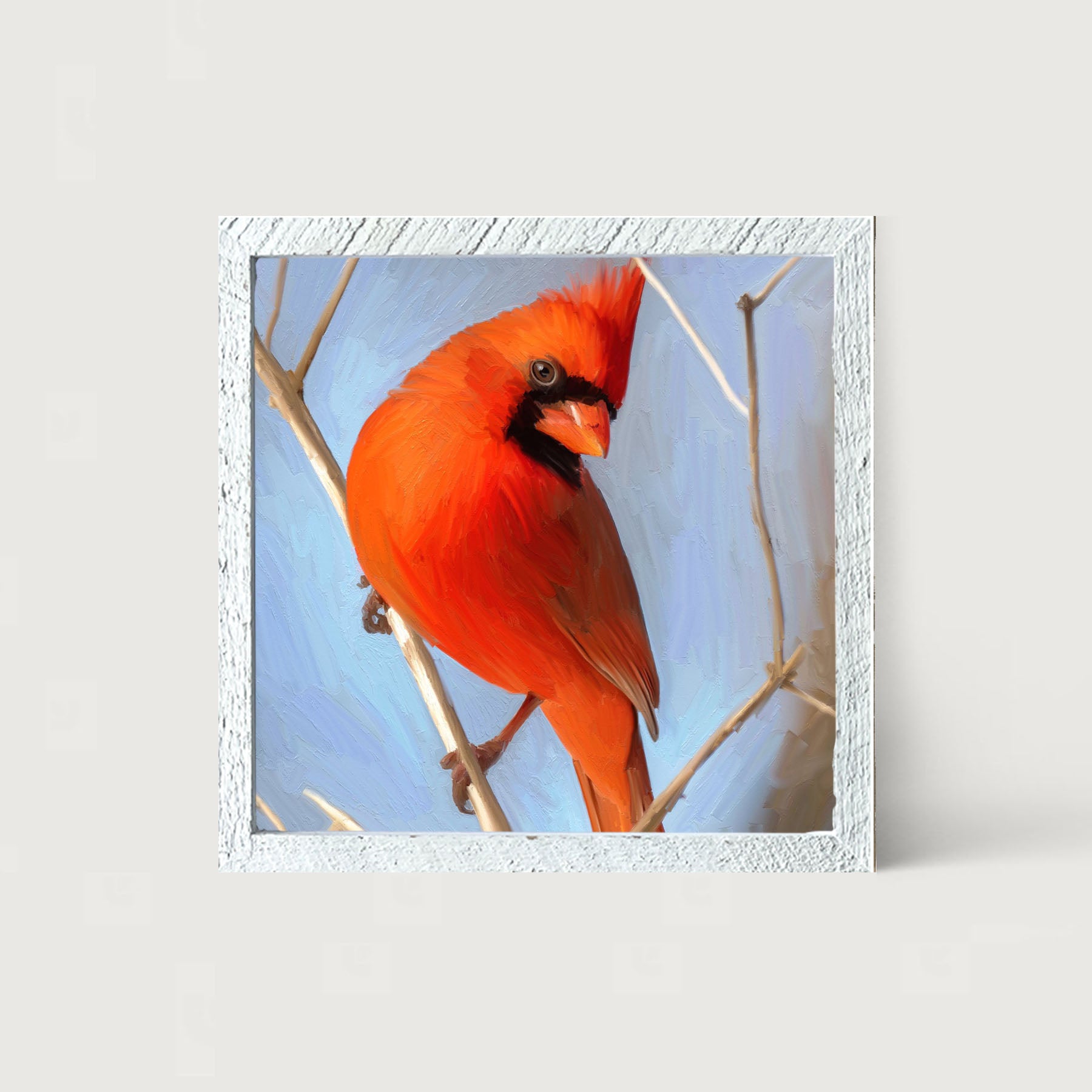 Bright Red Cardinal - Framed art