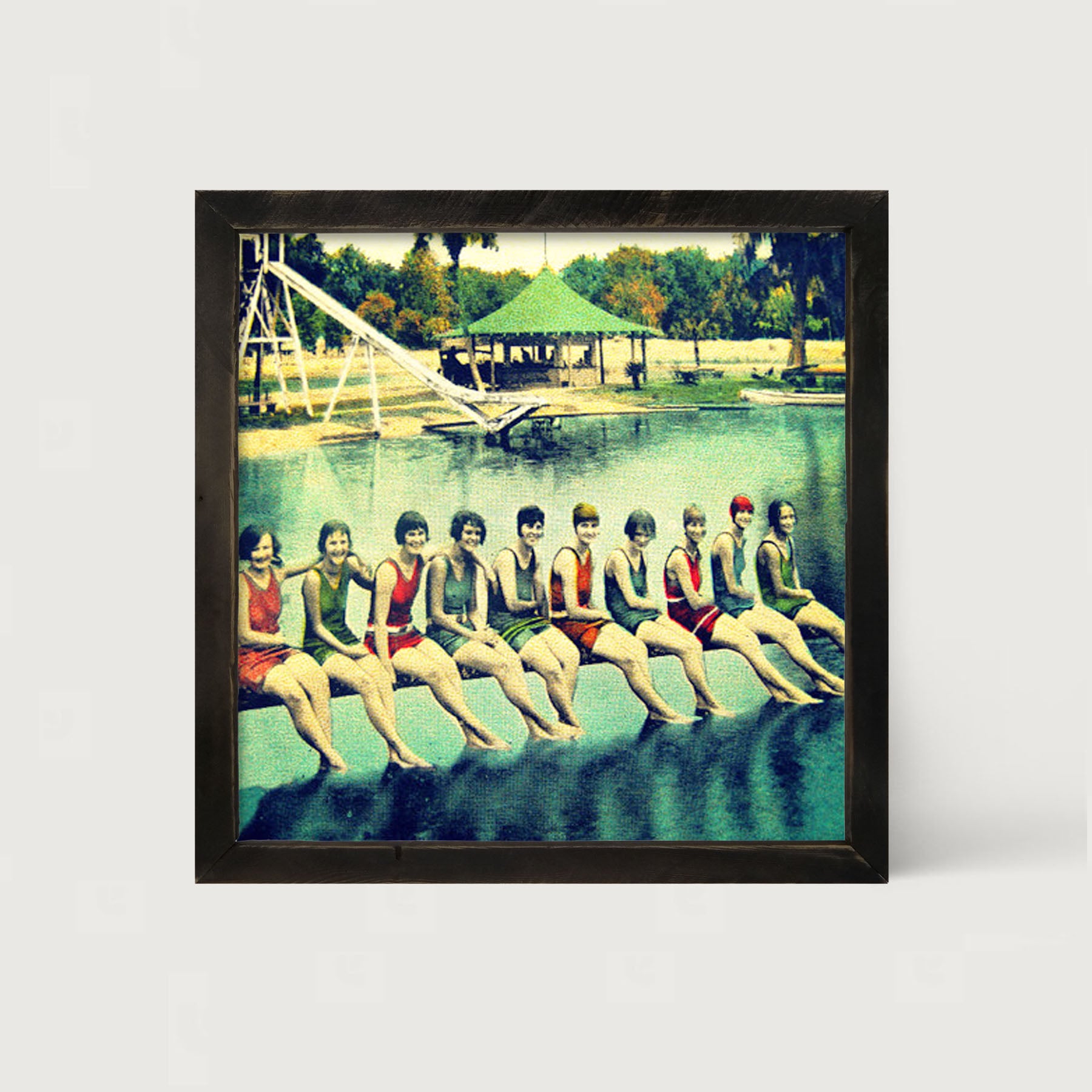 Girls Camp Postcard - Framed art