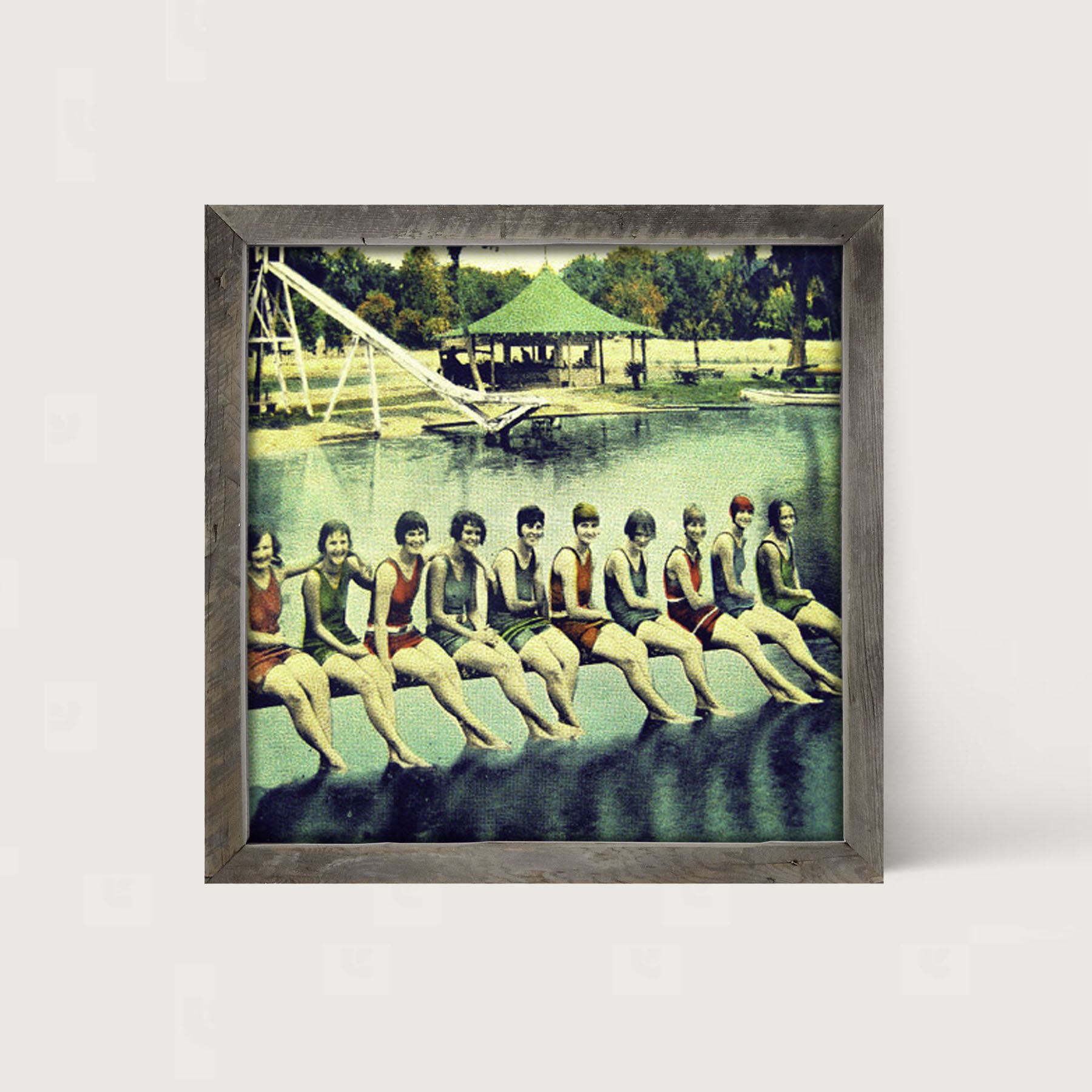 Girls Camp Postcard - Framed art