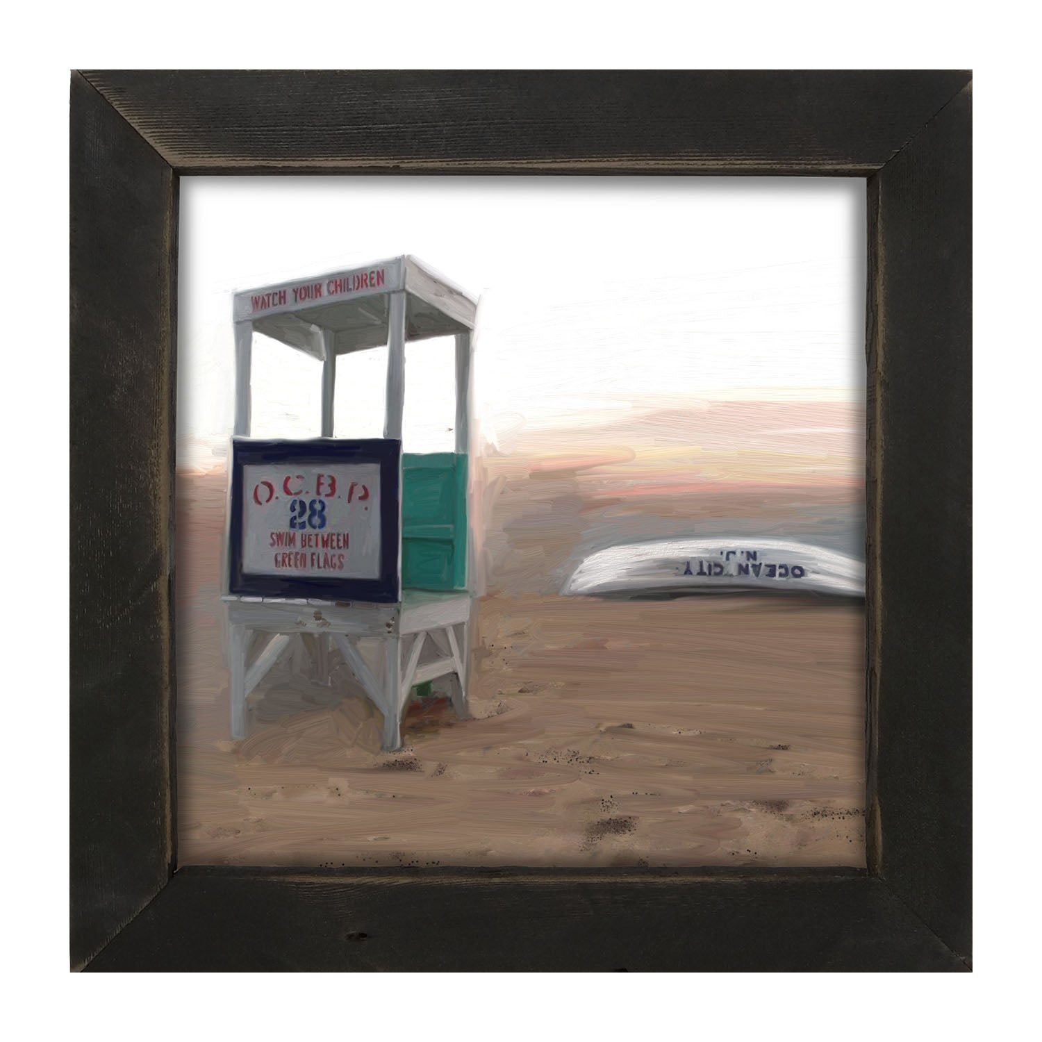 Lifeguard Tower- Framed art