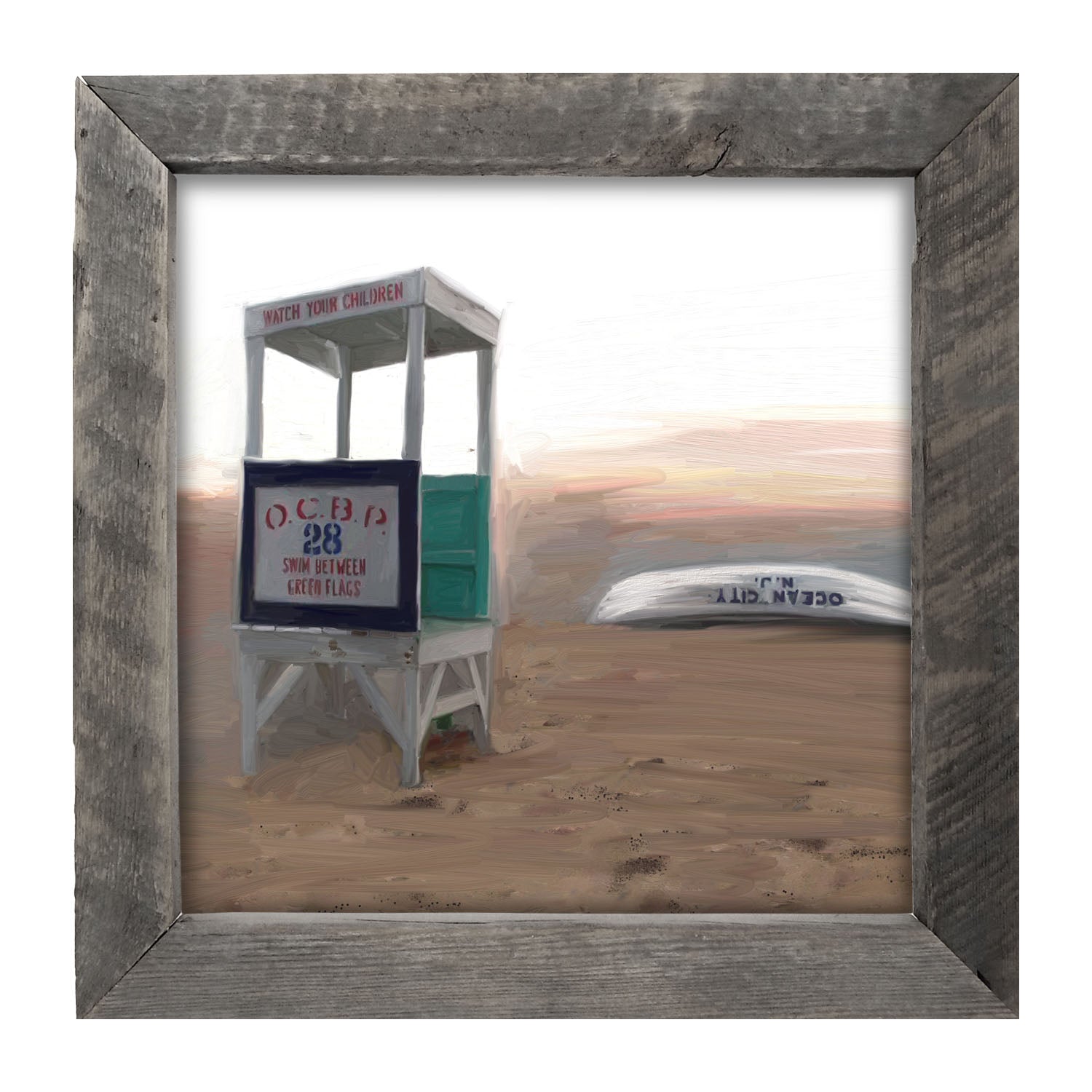 Lifeguard Tower- Framed art