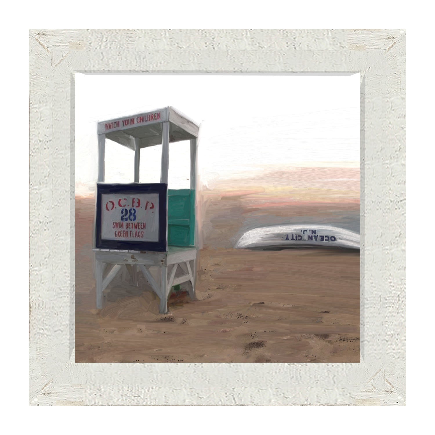 Lifeguard Tower- Framed art