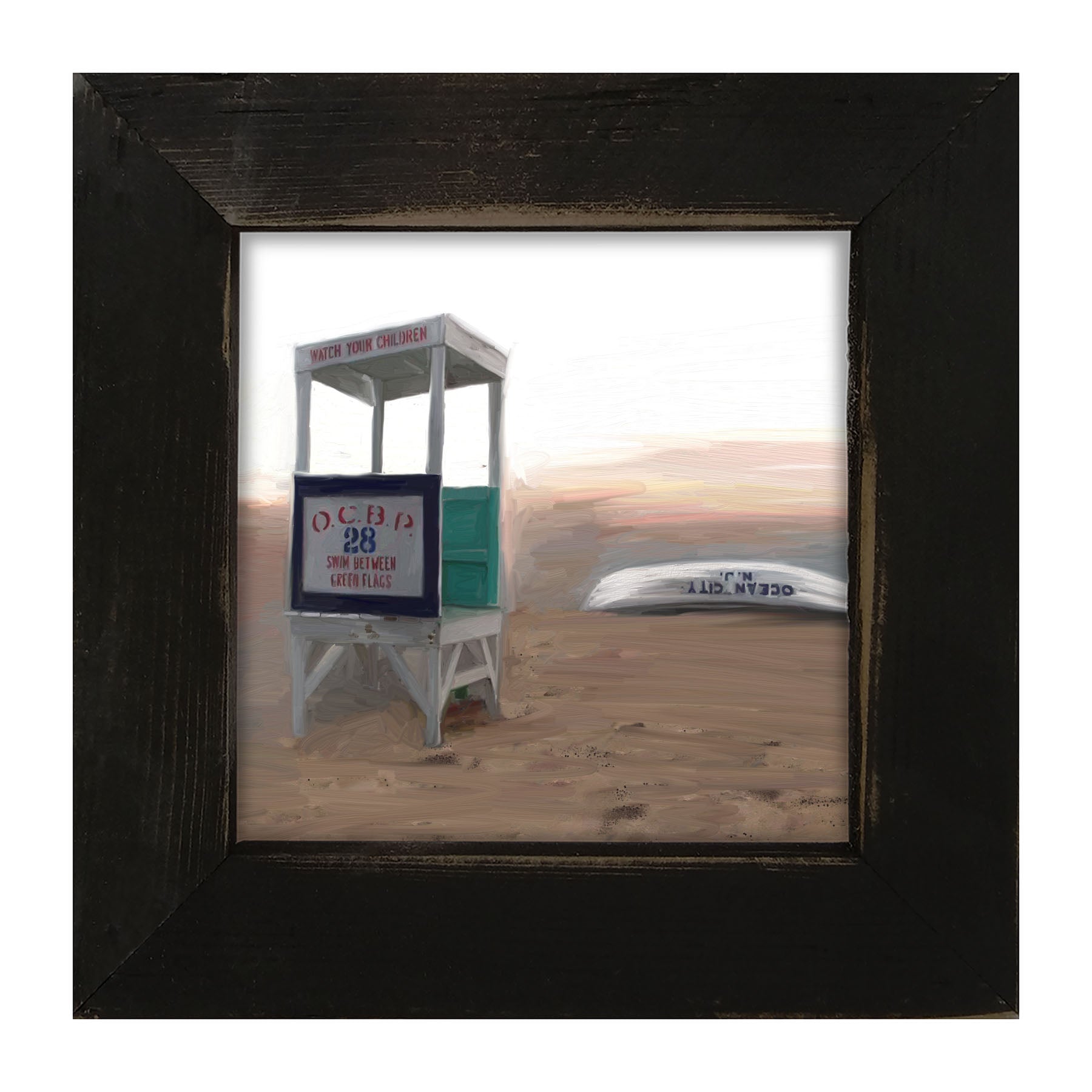 Lifeguard Tower- Framed art