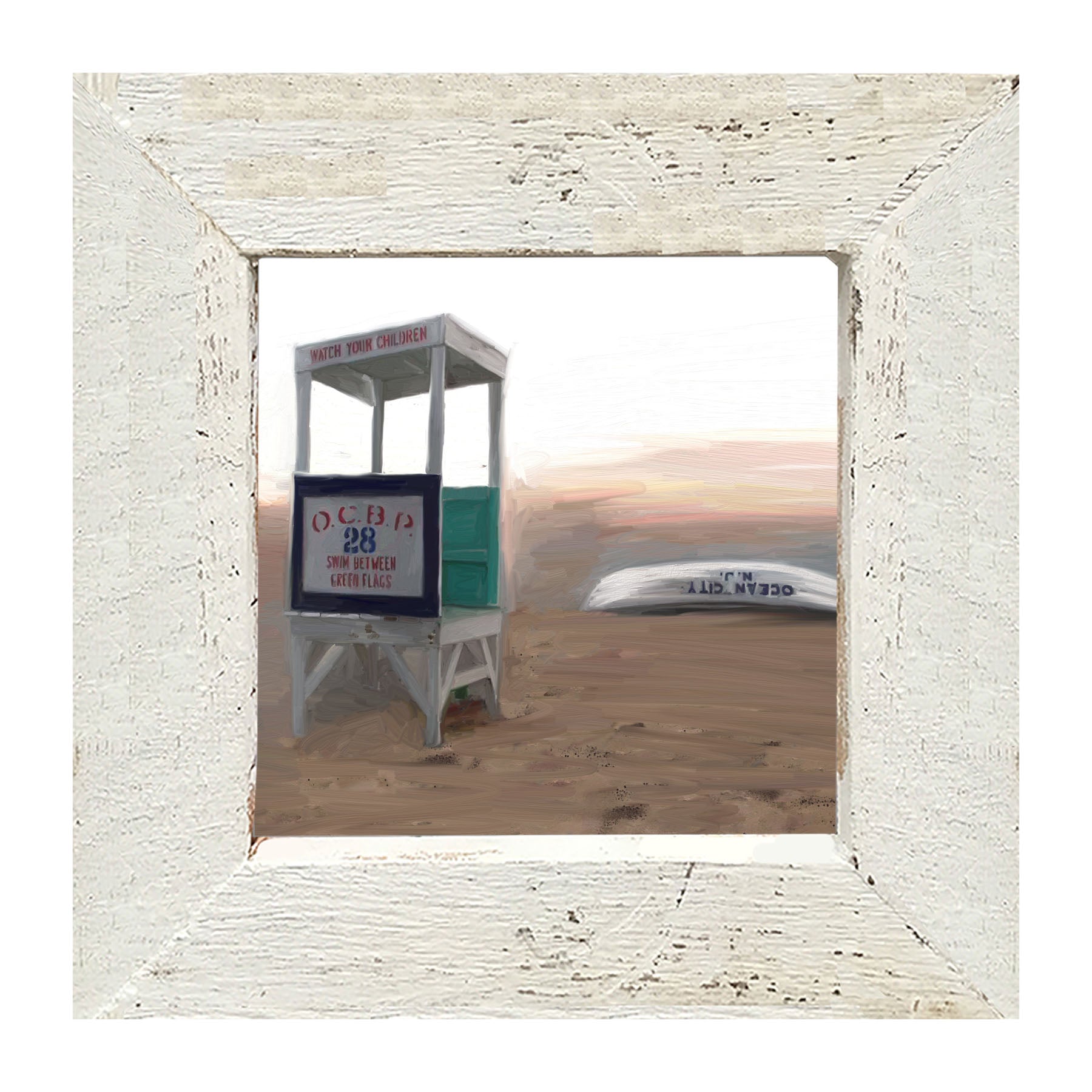 Lifeguard Tower- Framed art