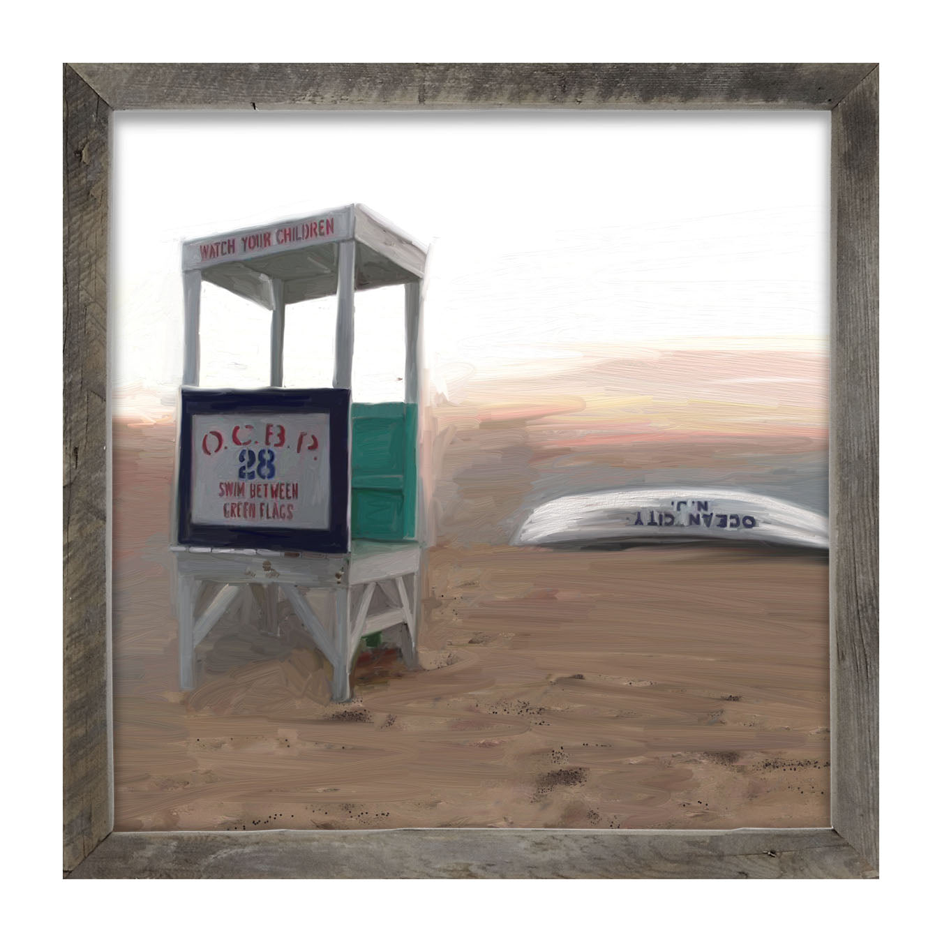 Lifeguard Tower- Framed art