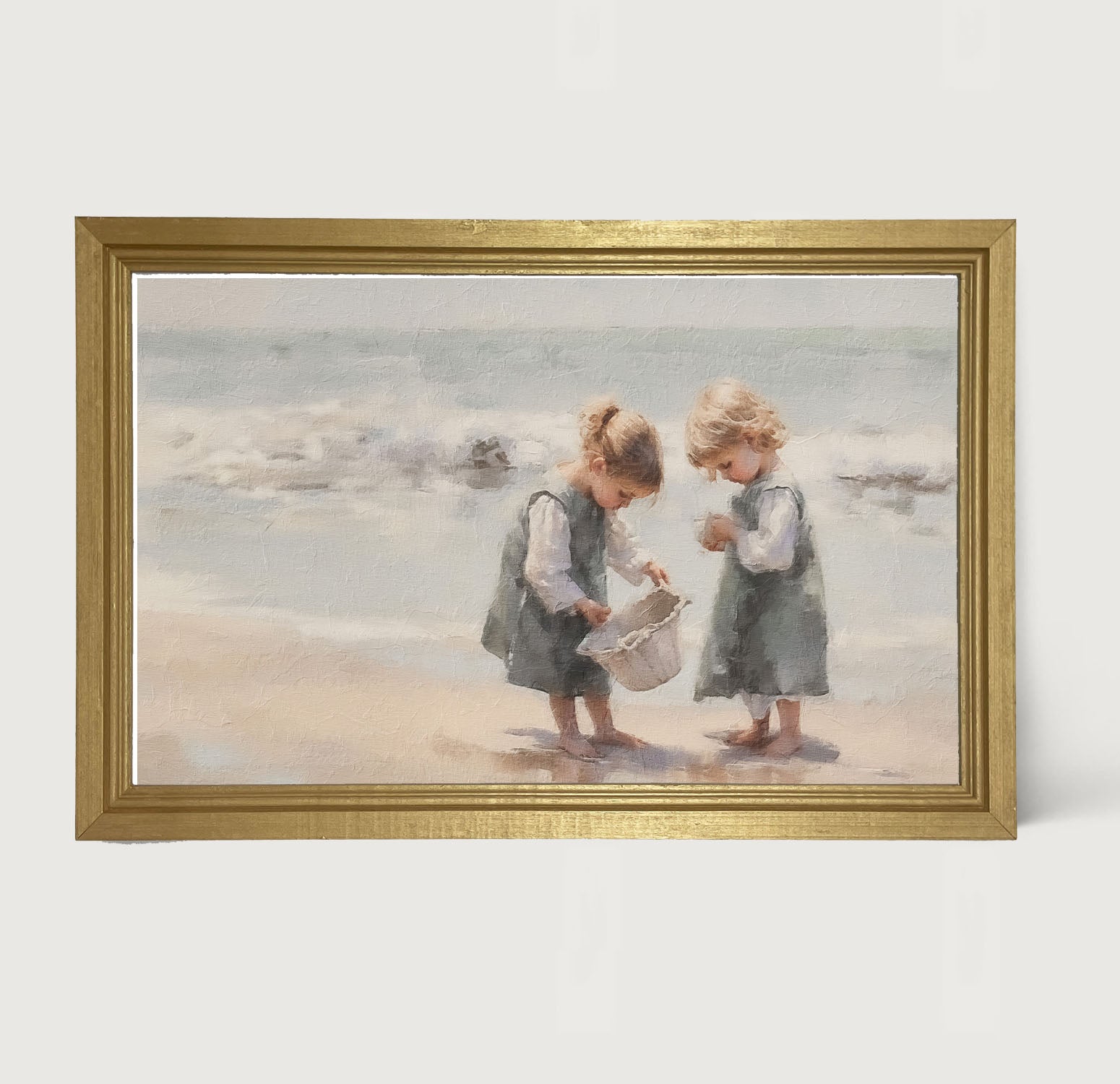 Collecting Shells - Framed art