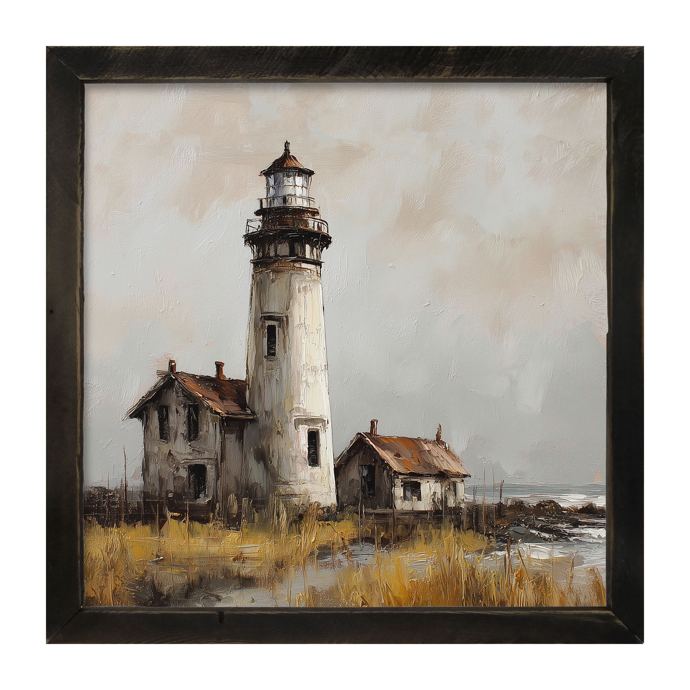 Ocean Island - Old Lighthouse - Framed Art
