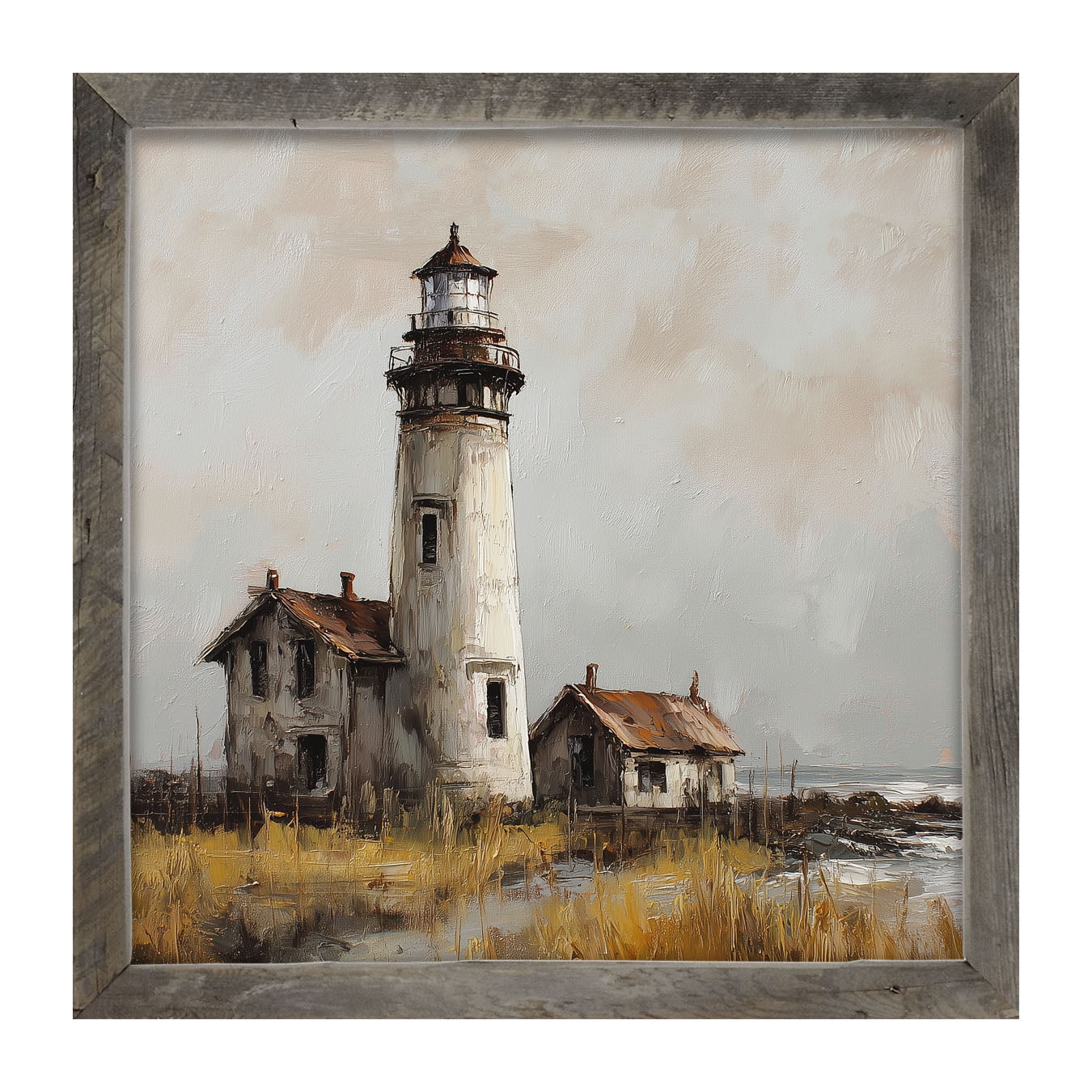 Ocean Island - Old Lighthouse - Framed Art
