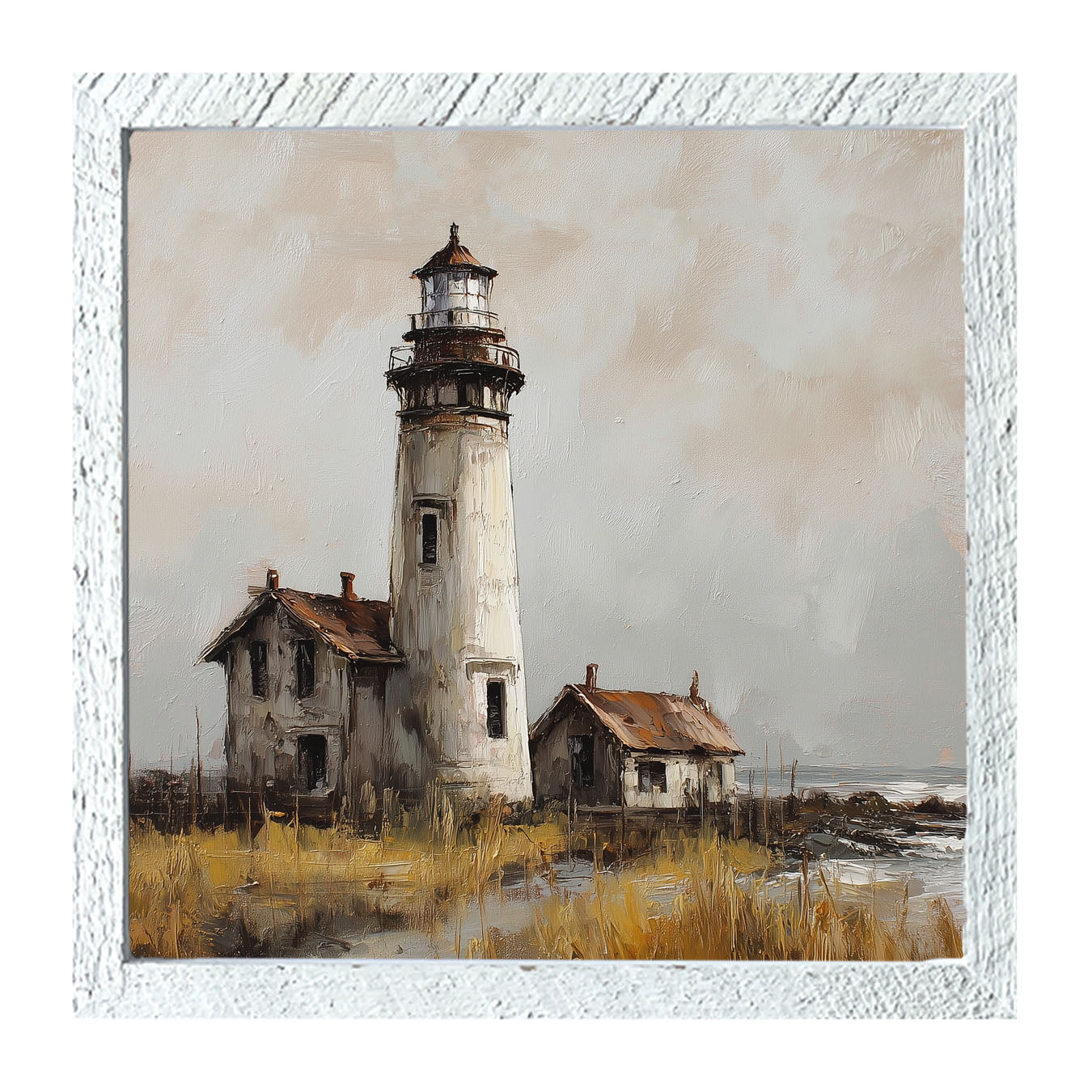 Ocean Island - Old Lighthouse - Framed Art