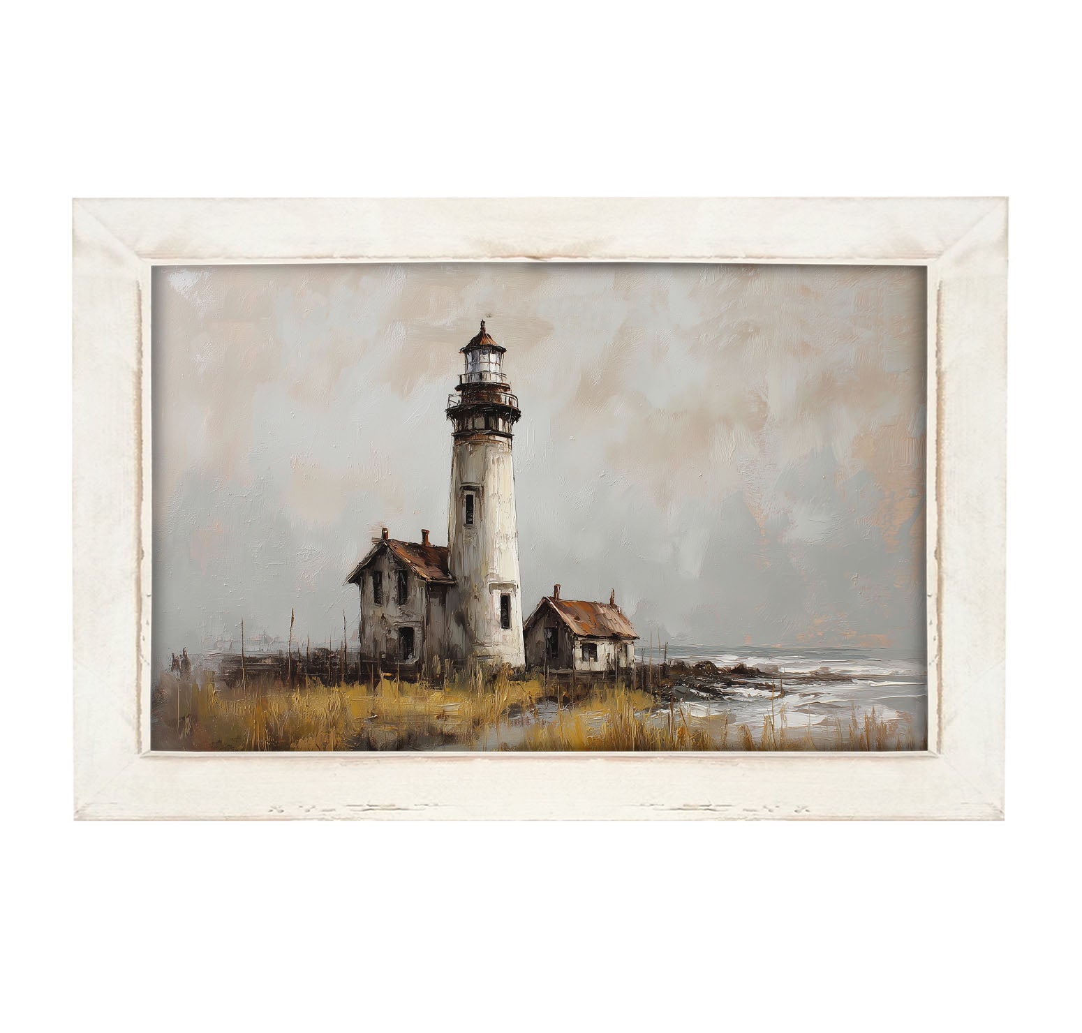 Ocean Island - Old Lighthouse - Framed Art