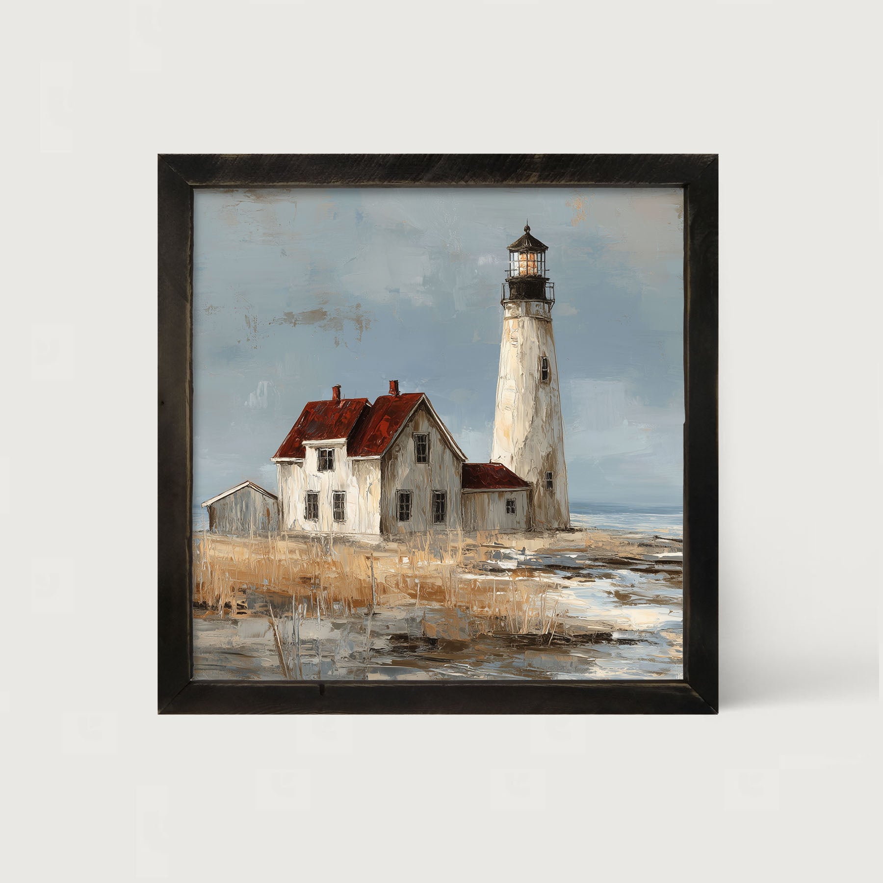 Ocean Island - Lighthouse with Red Roof