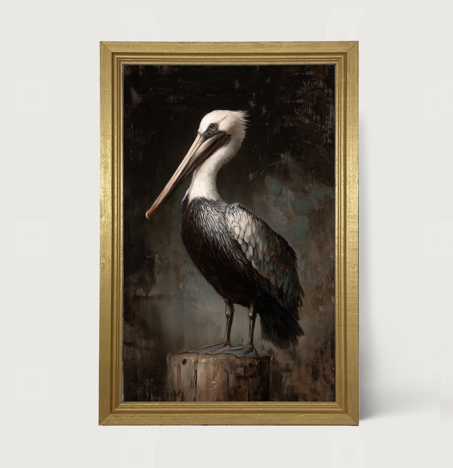 Beach Bird - Black and White Pelican