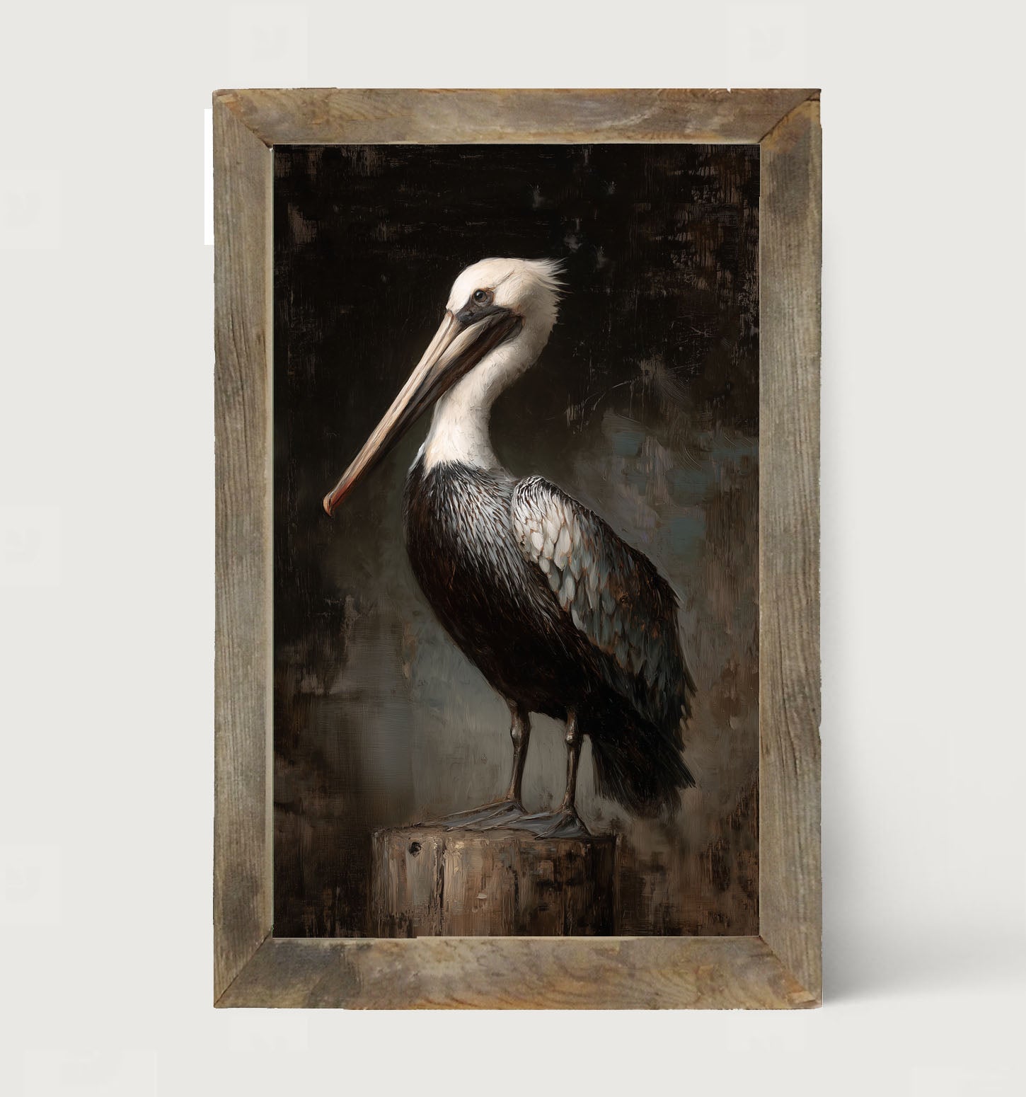 Beach Bird - Black and White Pelican