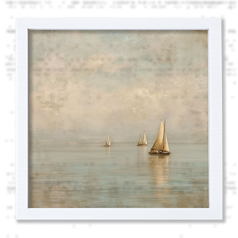 Three Sailboats - Framed Art