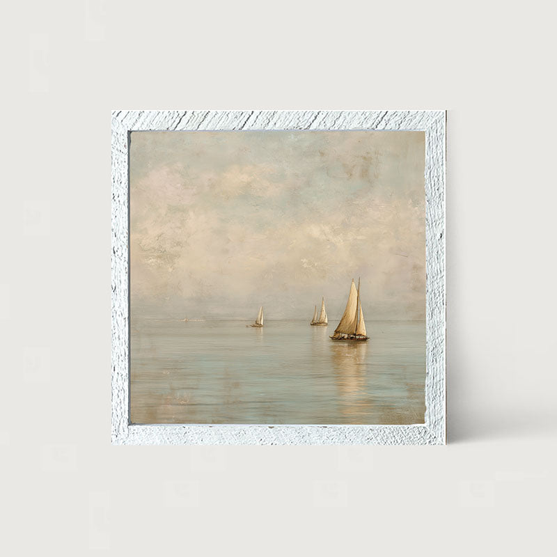 Three Sailboats - Framed Art