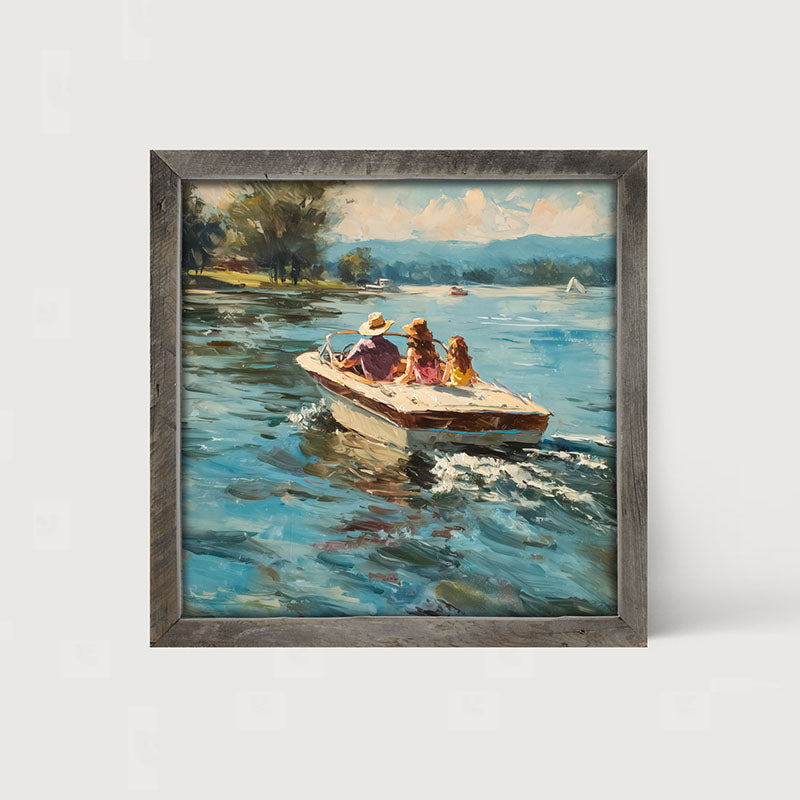 Family Boating on the Lake
