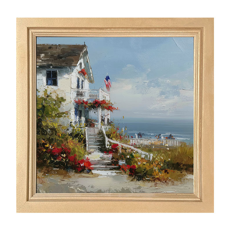 Flowers at the Lake House - Framed Art