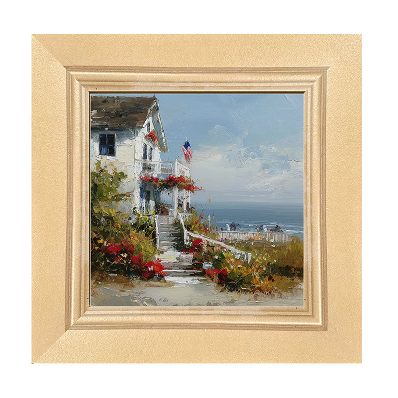Flowers at the Lake House - Framed Art