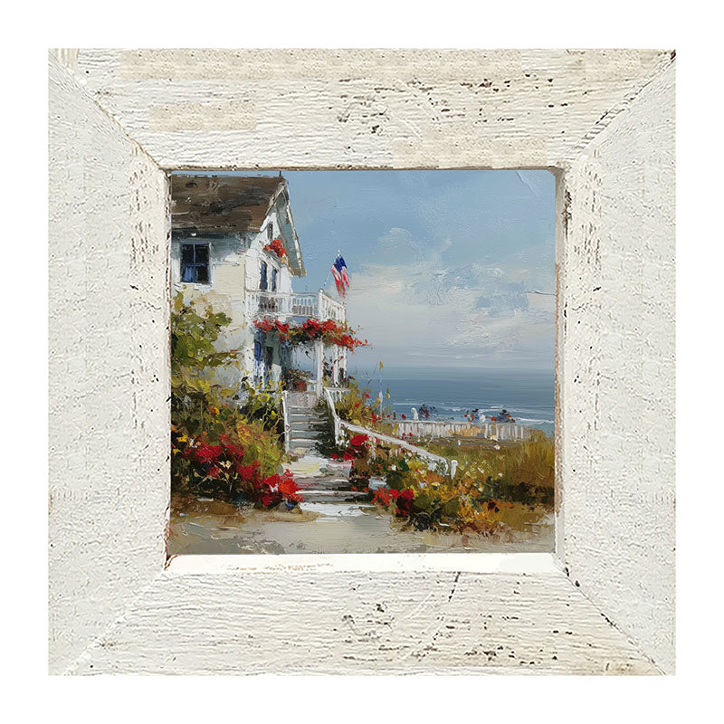 Flowers at the Lake House - Framed Art