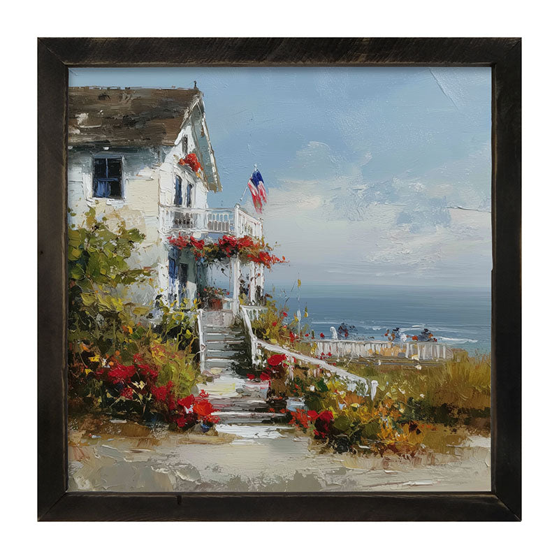 Flowers at the Lake House - Framed Art