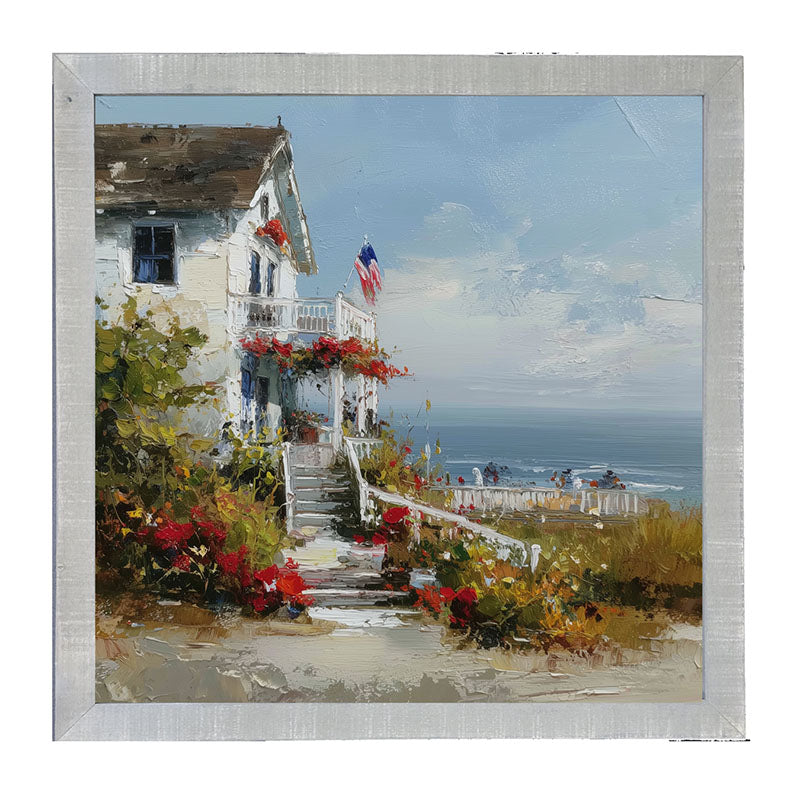 Flowers at the Lake House - Framed Art