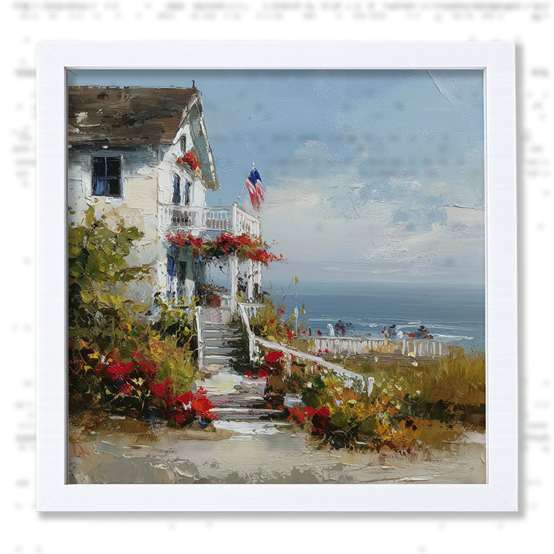 Flowers at the Lake House - Framed Art