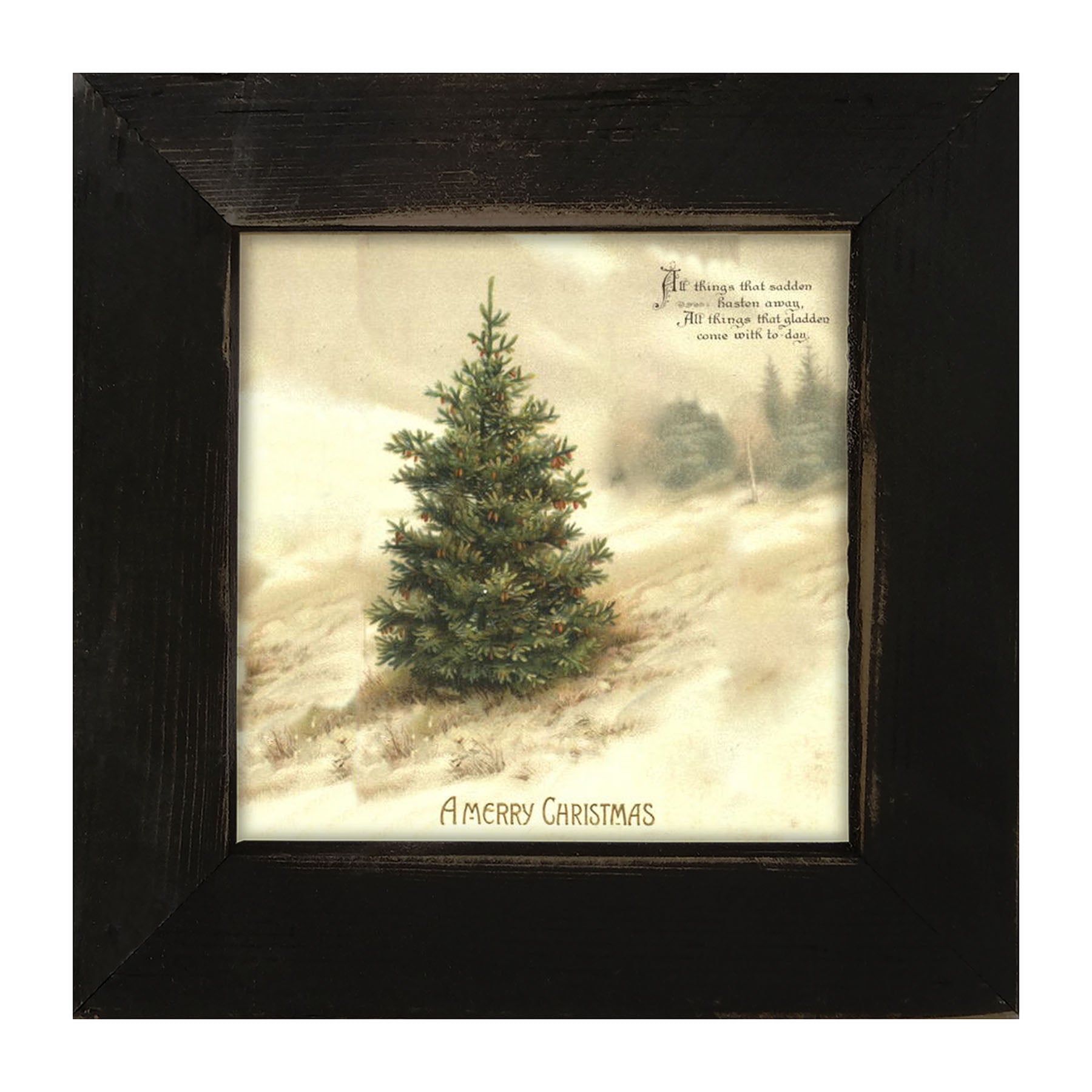Winter Tree - A Merry Christmas - Framed art