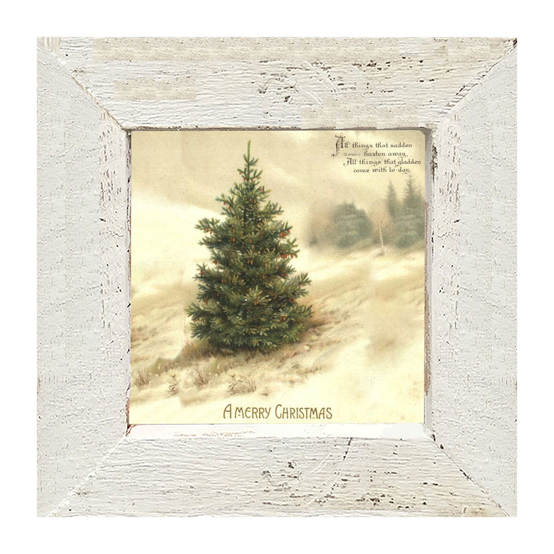 Winter Tree - A Merry Christmas - Framed art