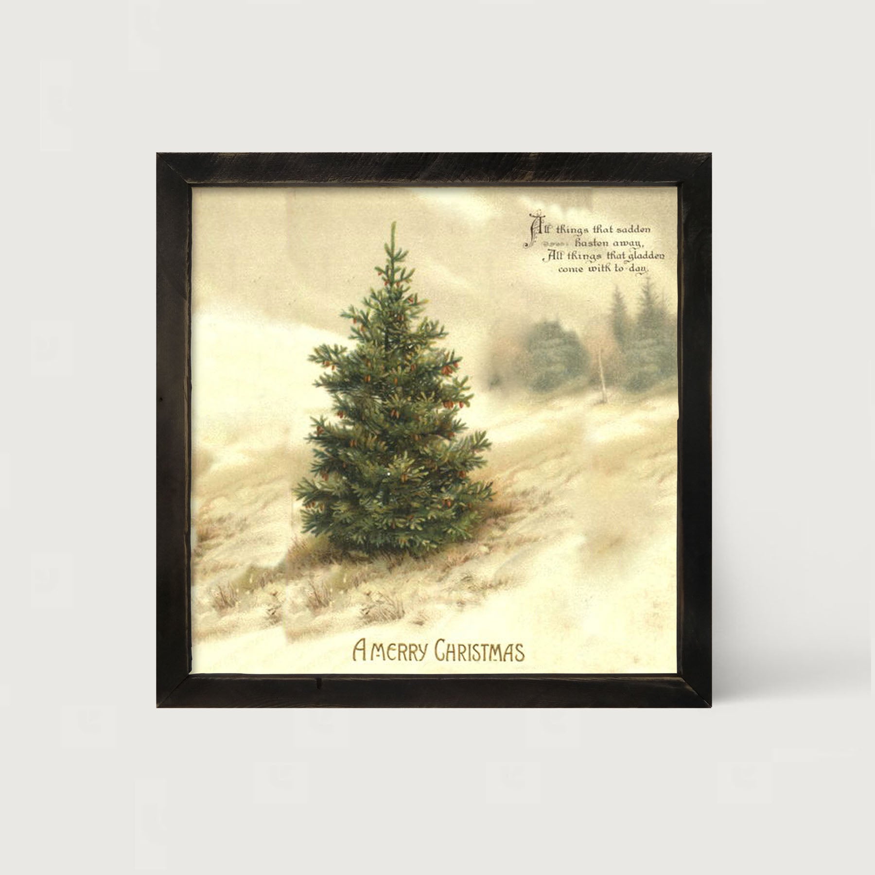 Winter Tree - A Merry Christmas - Framed art