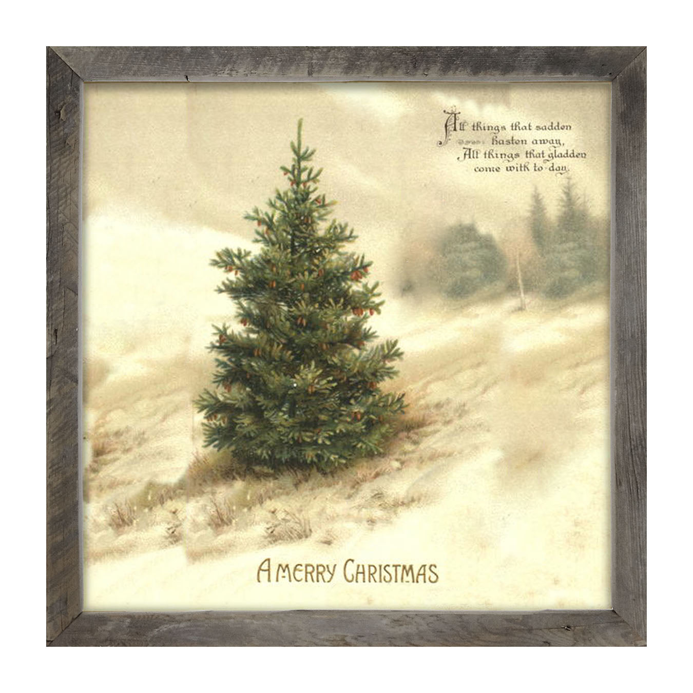 Winter Tree - A Merry Christmas - Framed art