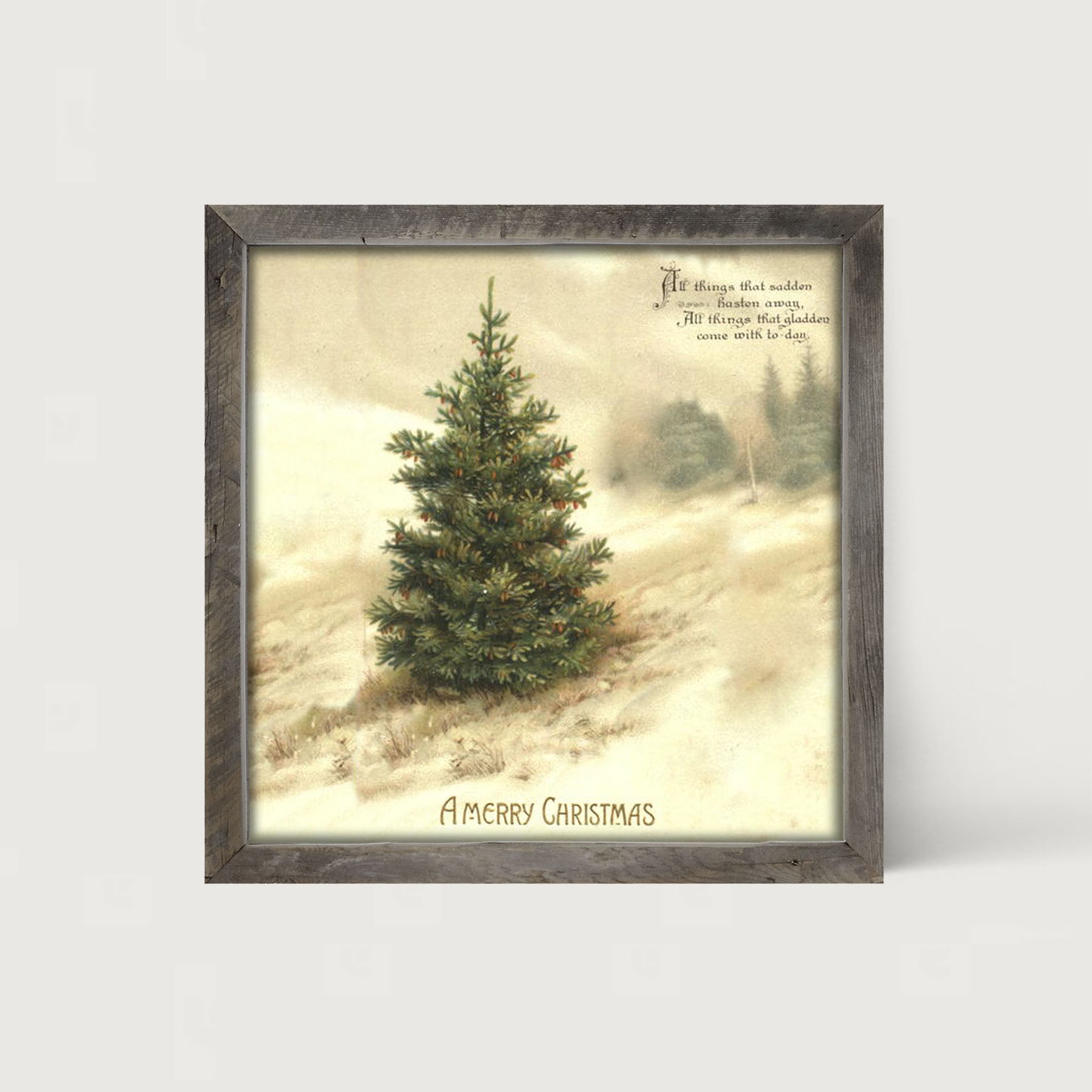 Winter Tree - A Merry Christmas - Framed art