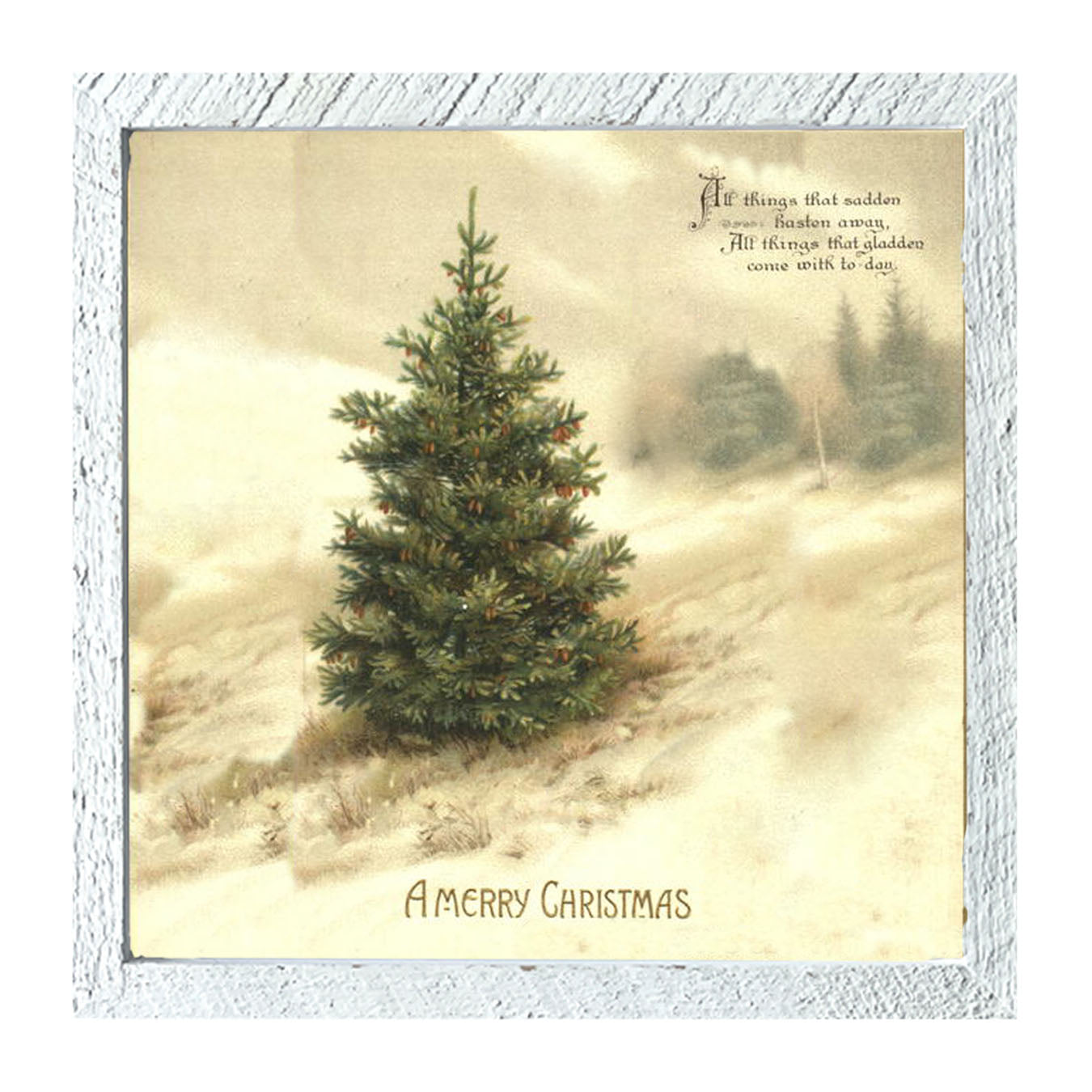Winter Tree - A Merry Christmas - Framed art