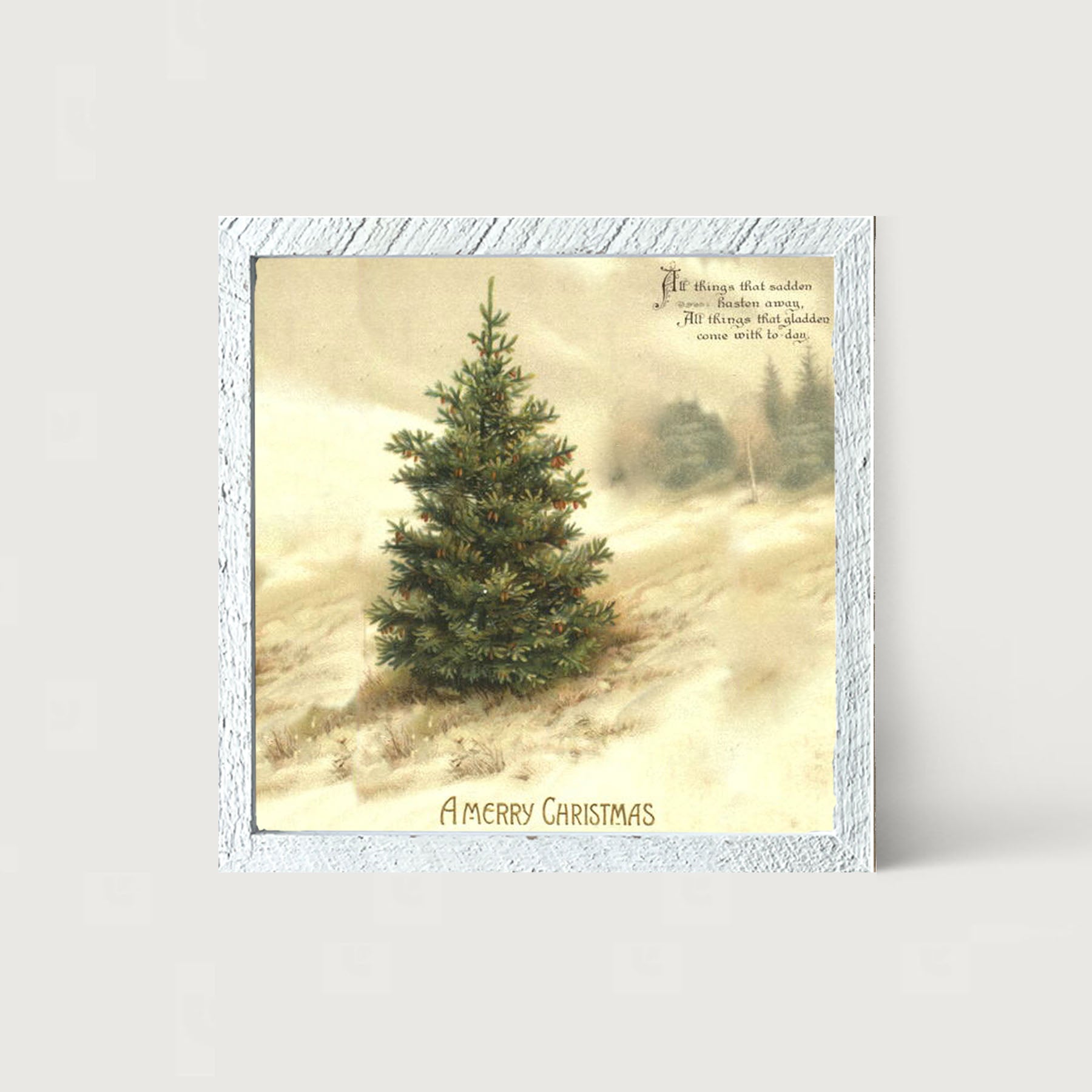 Winter Tree - A Merry Christmas - Framed art