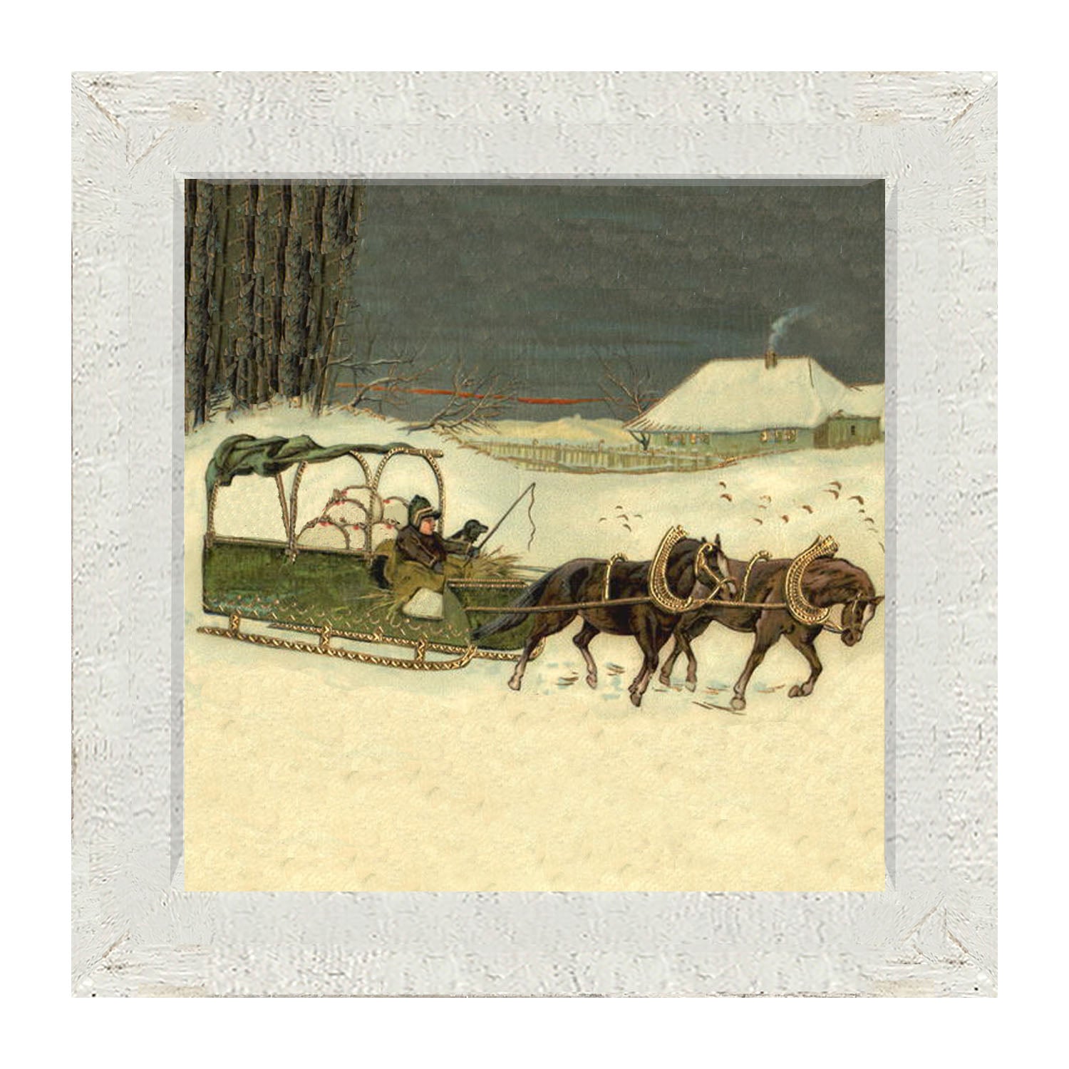Winter Sleigh - Framed art