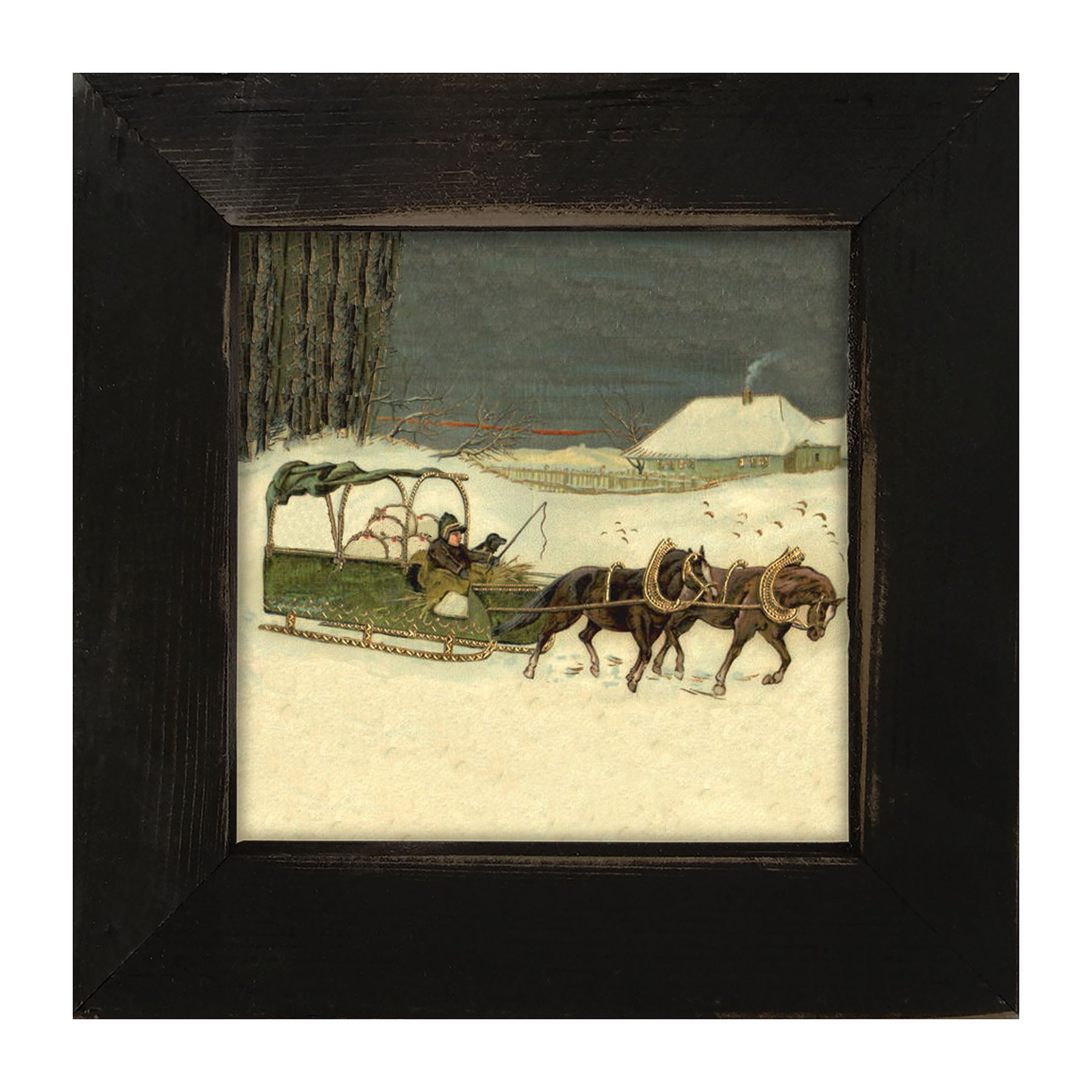 Winter Sleigh - Framed art