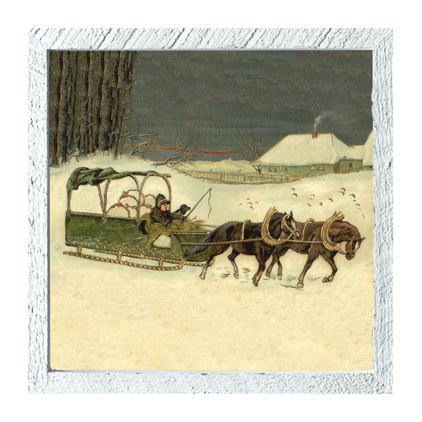 Winter Sleigh - Framed art