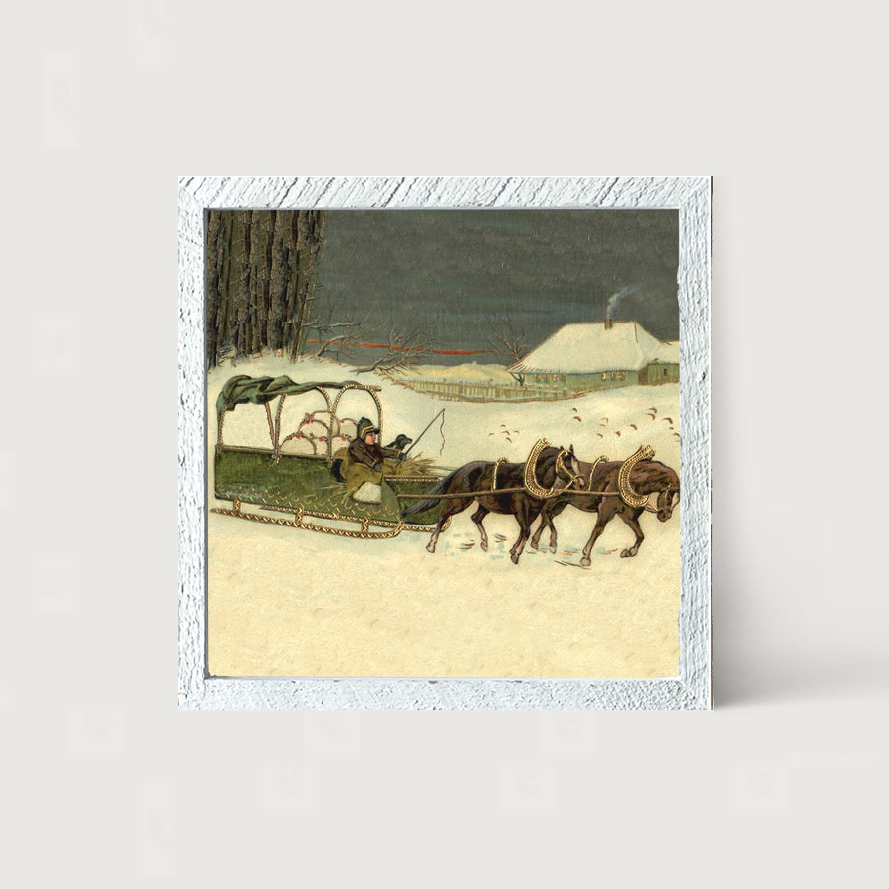 Winter Sleigh - Framed art