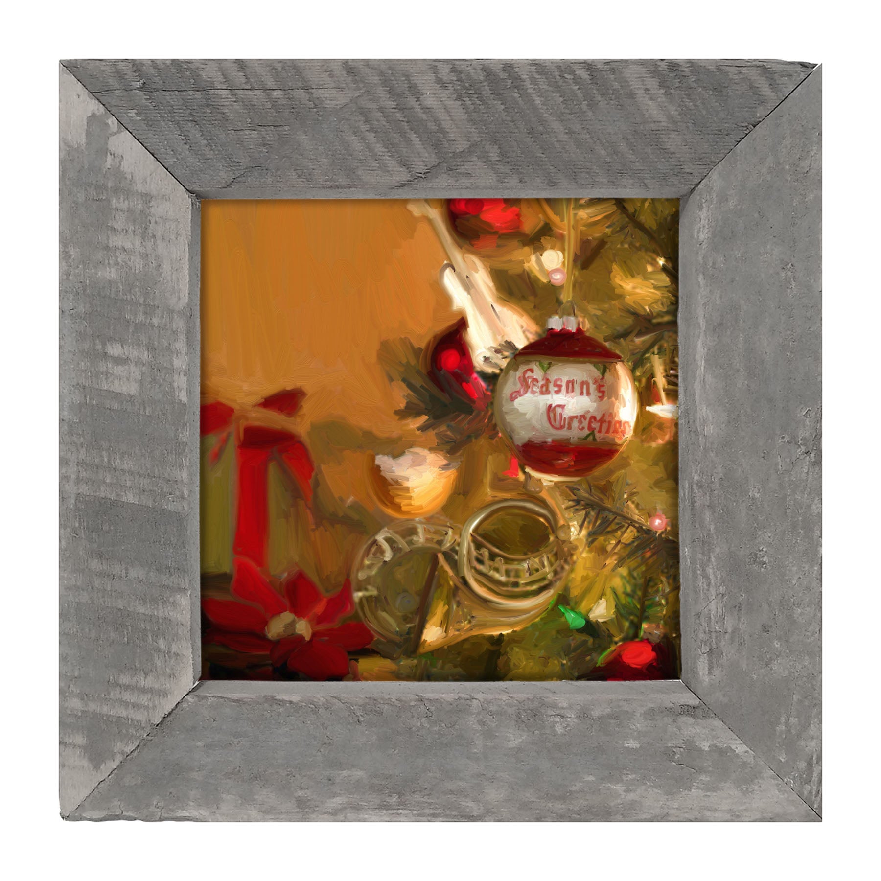 Seasons Greetings Christmas Tree - Framed art