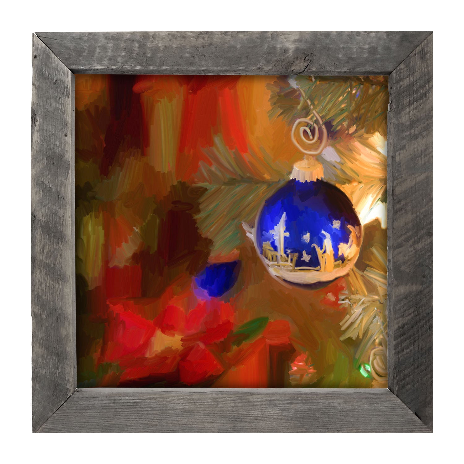 Blue Ornament - Framed art