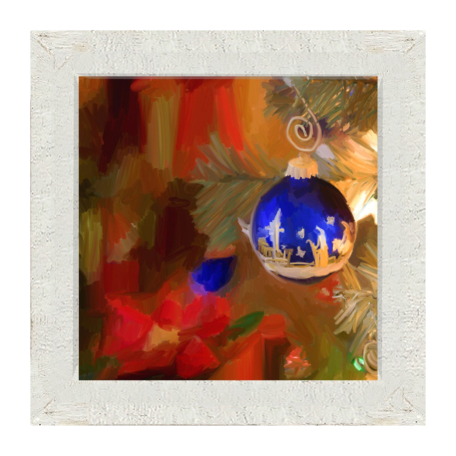 Blue Ornament - Framed art