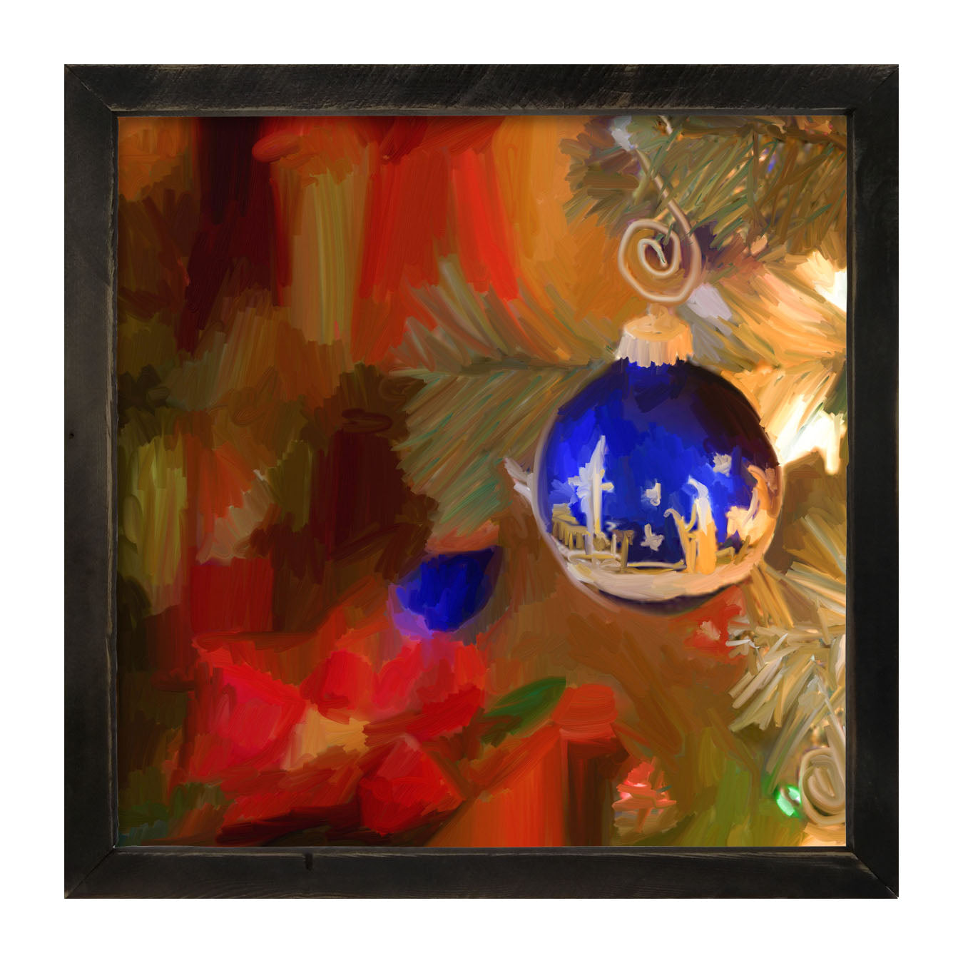 Blue Ornament - Framed art